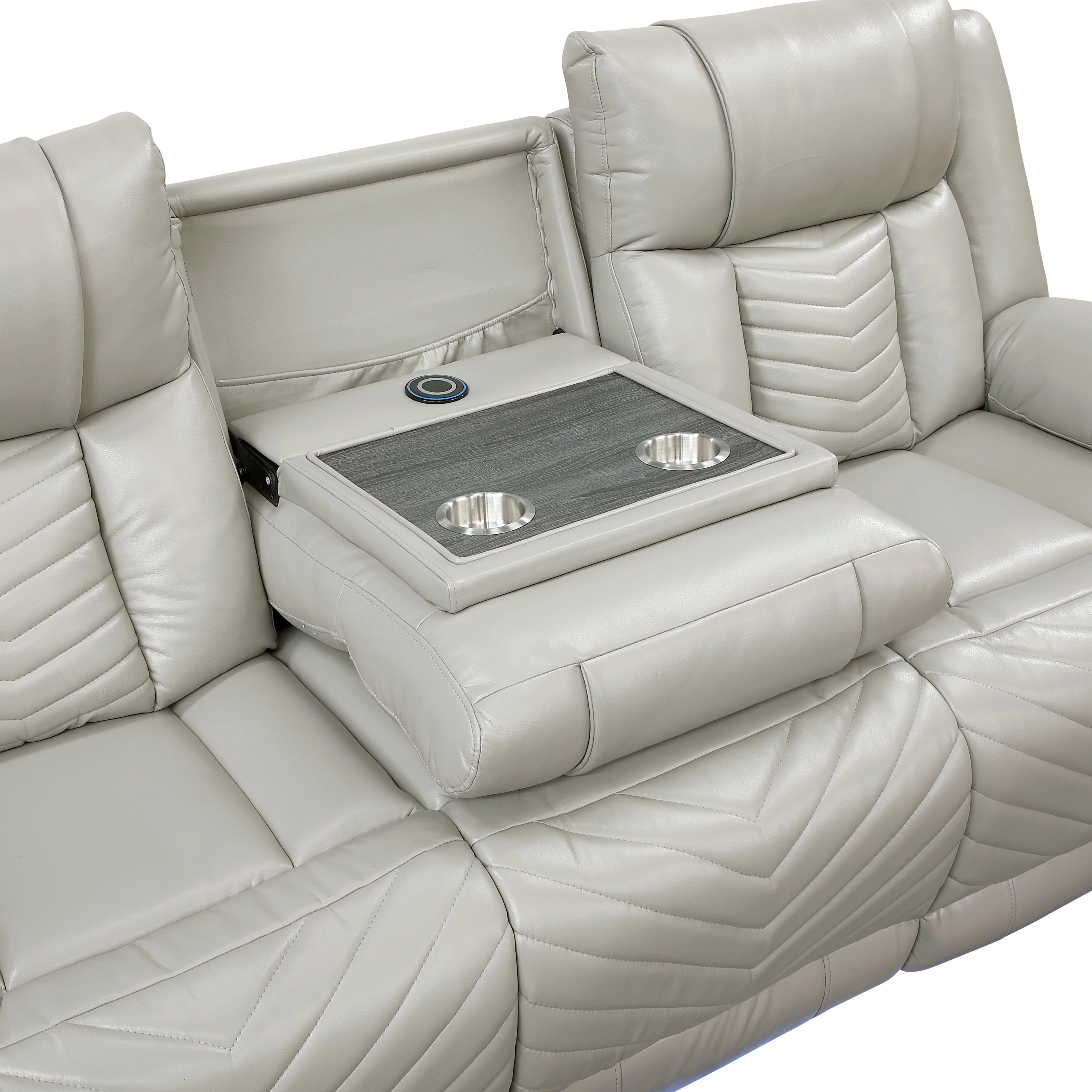 Huron Gray Power Double Reclining Sofa - Image 8