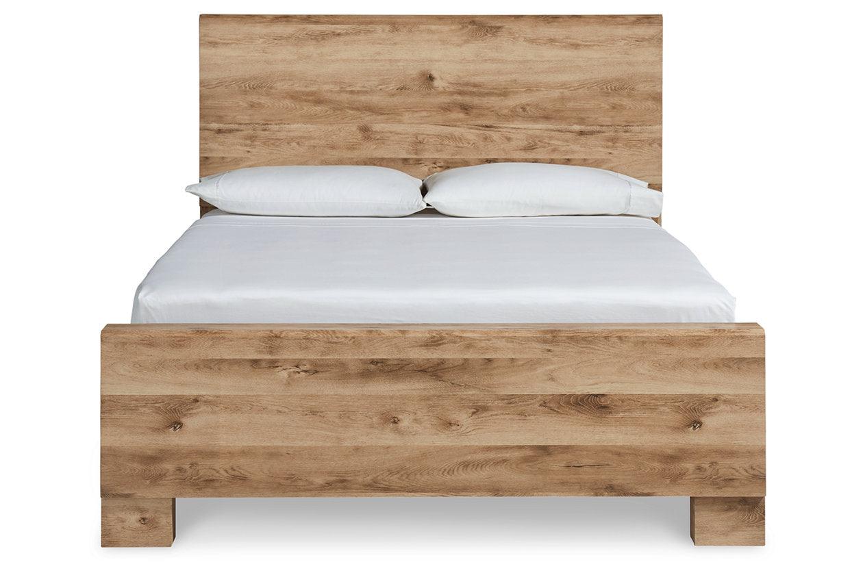 Hyanna Tan Brown Queen Panel Bed - Image 3