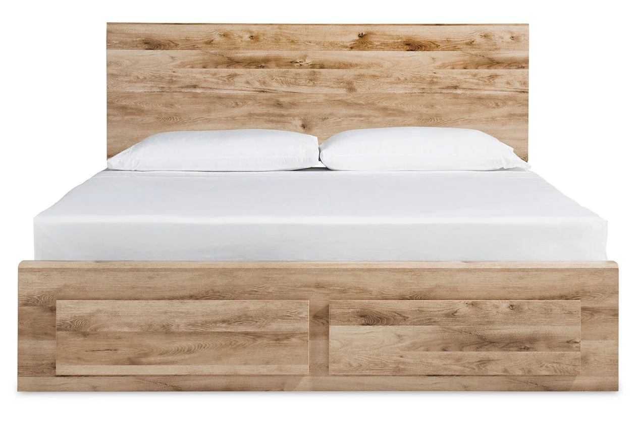 Hyanna Tan Brown Storage Platform Bedroom Set 2 Drawers - Image 3