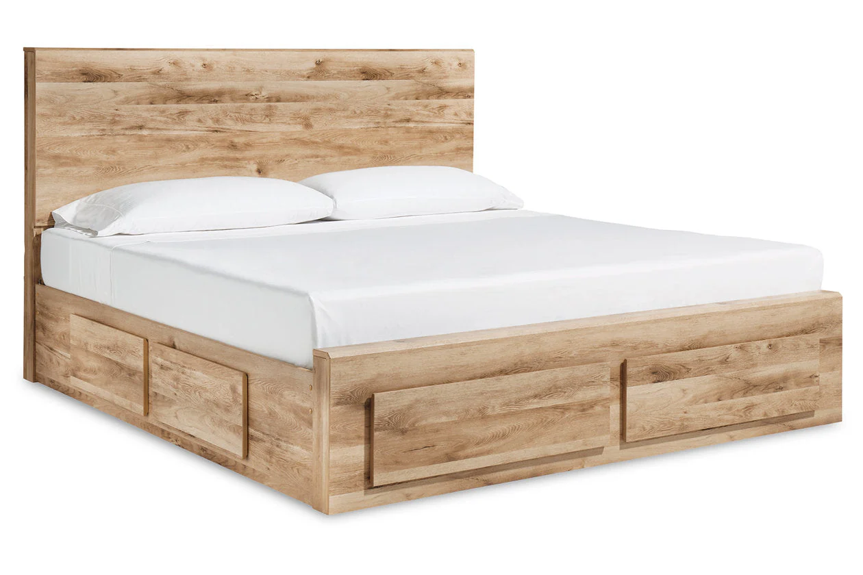 Hyanna Tan Brown Storage Platform Bedroom Set 2 Drawers - Image 4