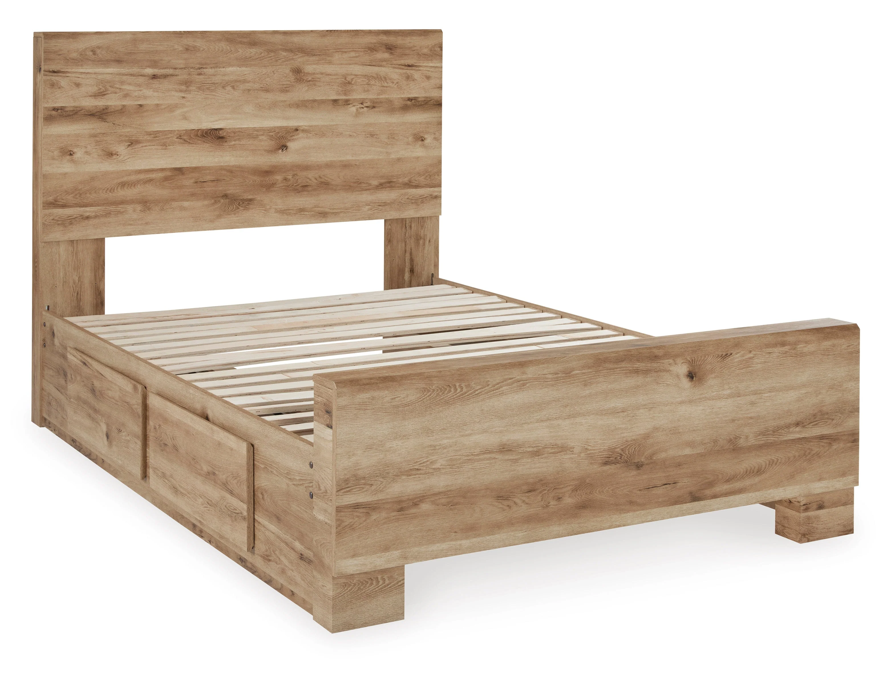 Hyanna Tan Brown Storage Platform Bedroom Set with 4 Drawers - Image 4