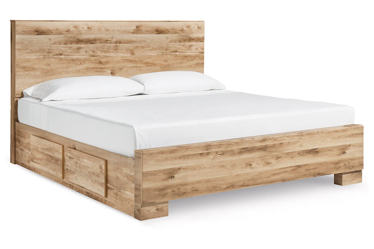 Hyanna Tan Brown Storage Platform Bedroom Set with 4 Drawers - Image 8