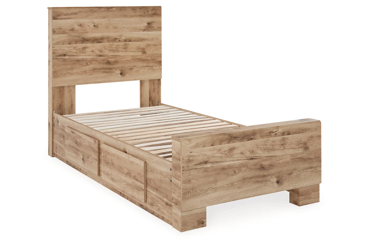 Hyanna Tan Brown Youth Storage Platform Bedroom Set with 2 Drawers - Image 26