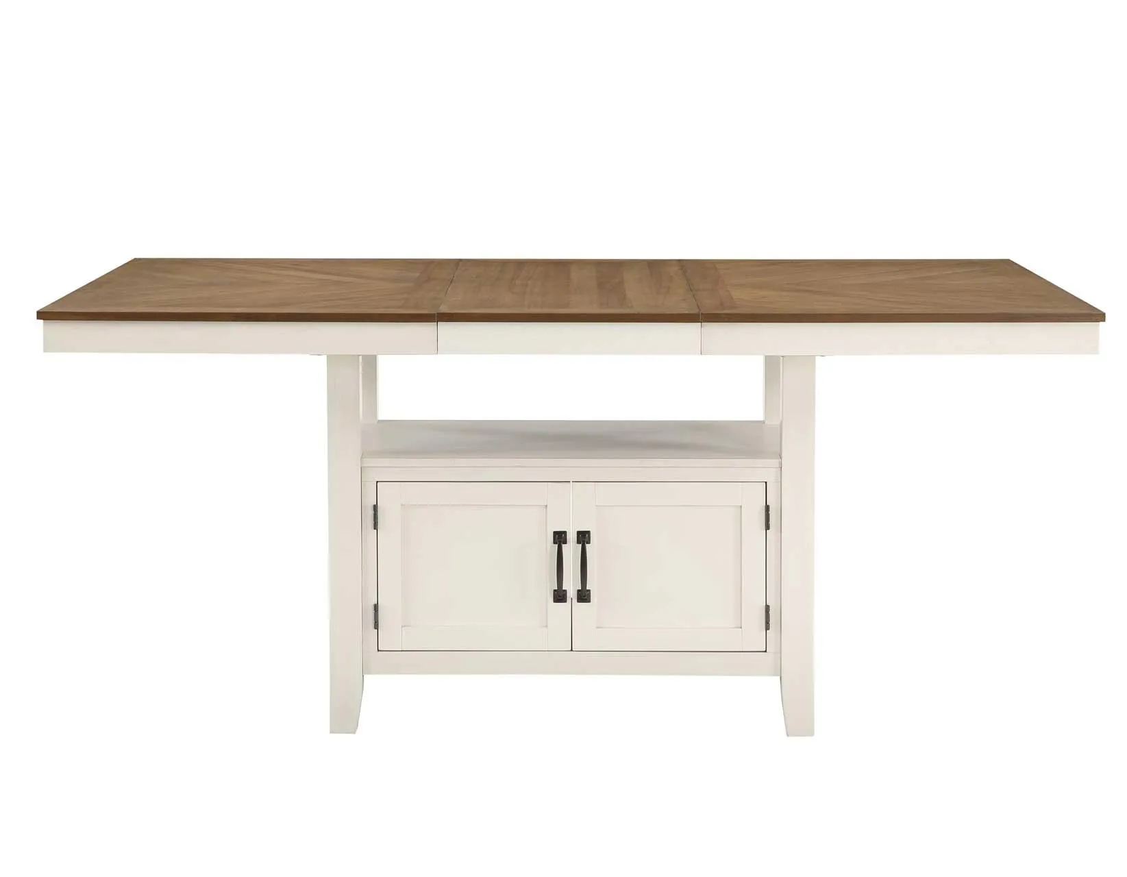 Hyland 80-inch Counter Table w/20-inch Leaf, Brown - Image 3