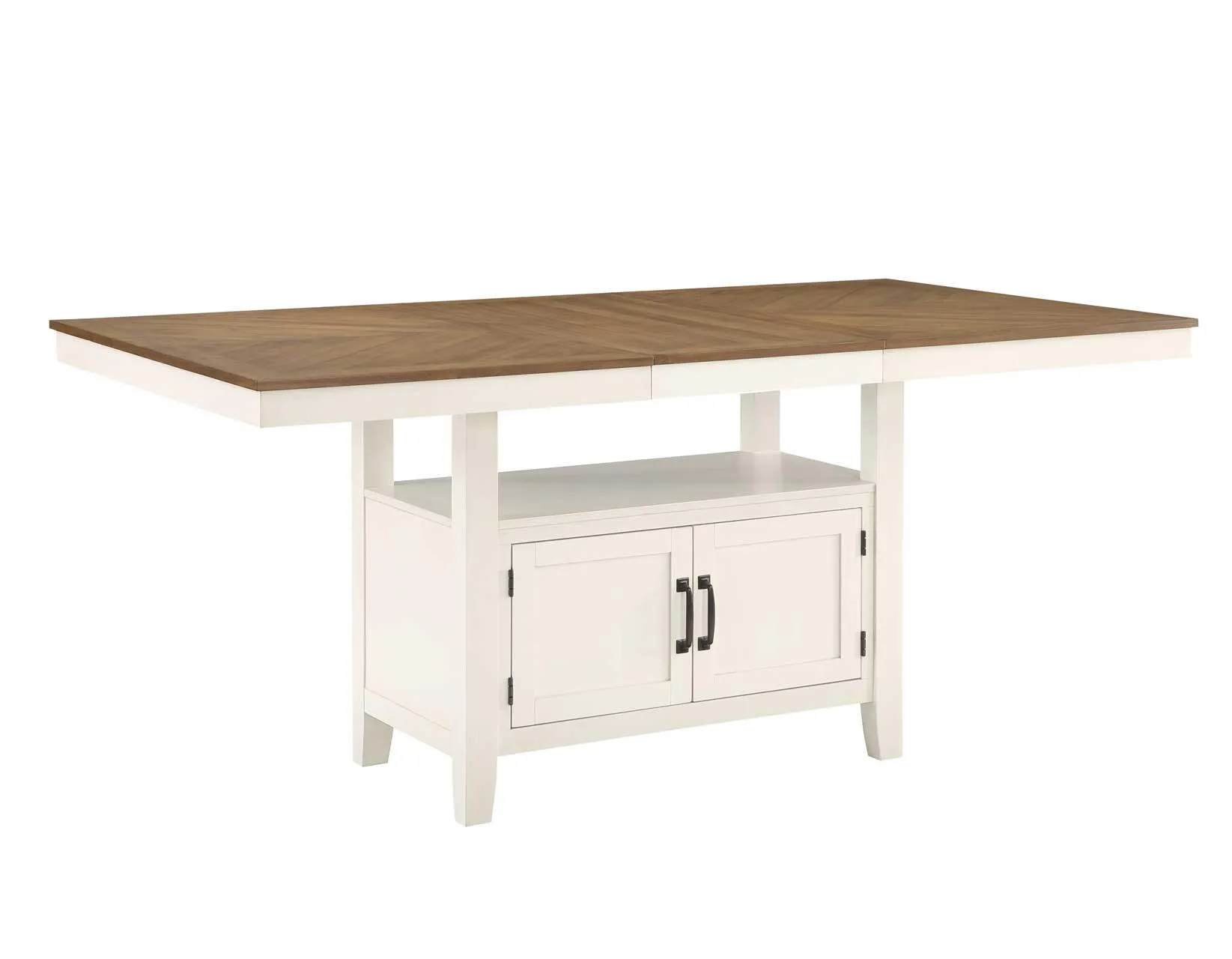 Hyland 80-inch Counter Table w/20-inch Leaf, Brown - Image 4