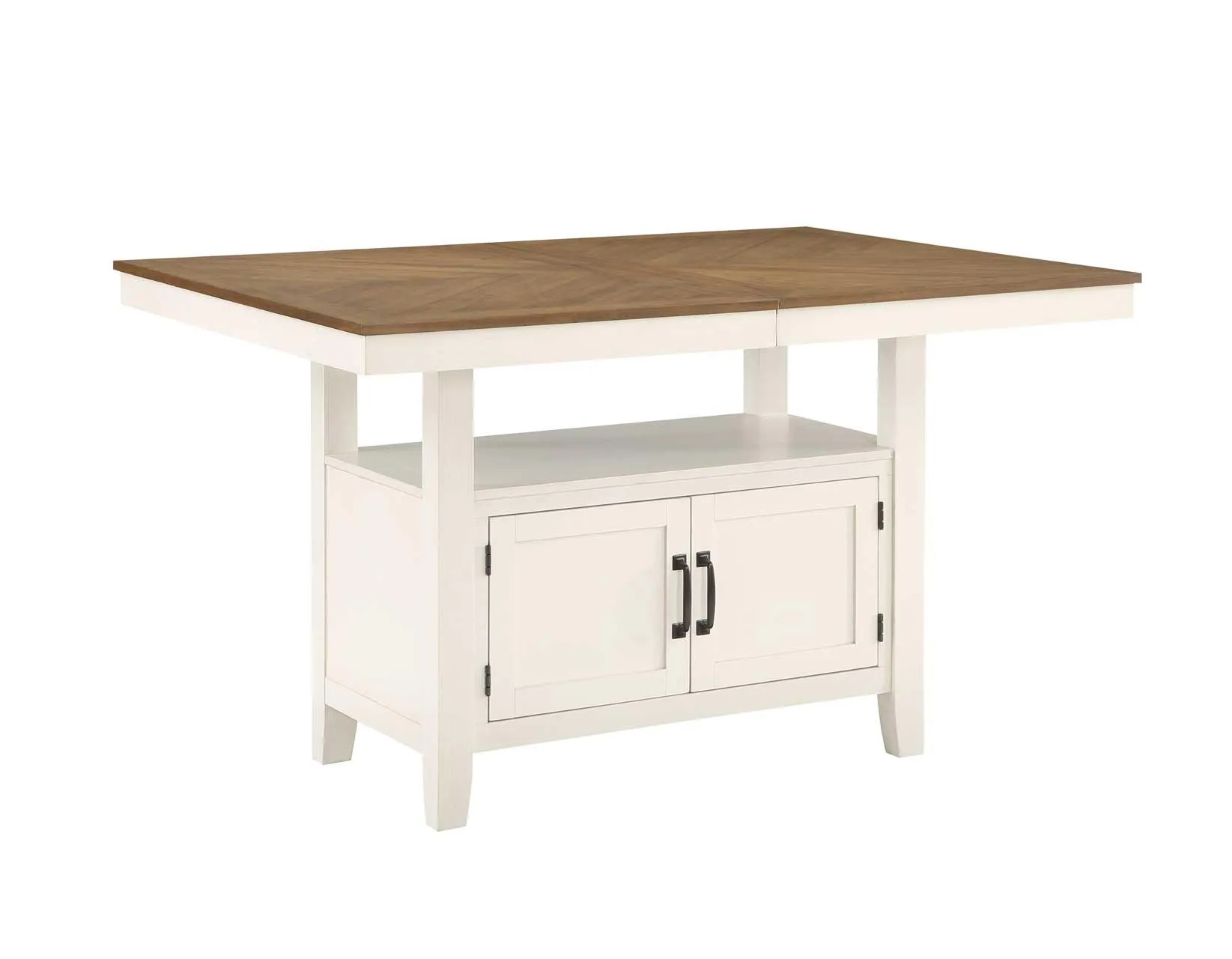Hyland 80-inch Counter Table w/20-inch Leaf, Brown - Image 5
