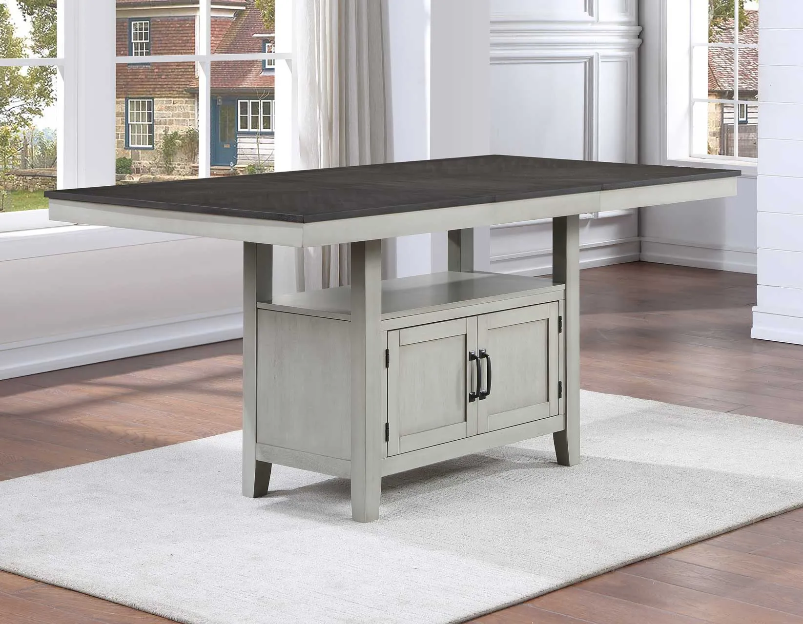 Hyland Stone Gray/Charcoal Counter Height Dining Set - Image 6