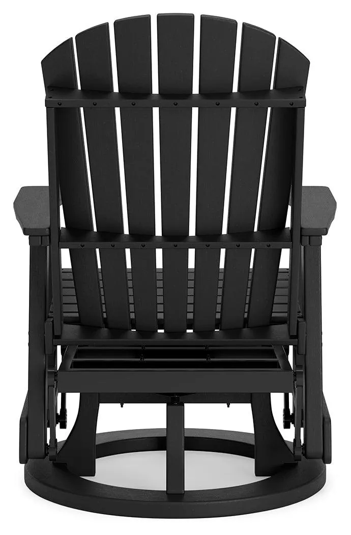 Hyland wave Black Outdoor Swivel Glider Chair - Image 4