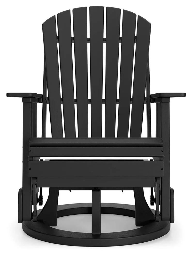 Hyland wave Black Outdoor Swivel Glider Chair - Image 5