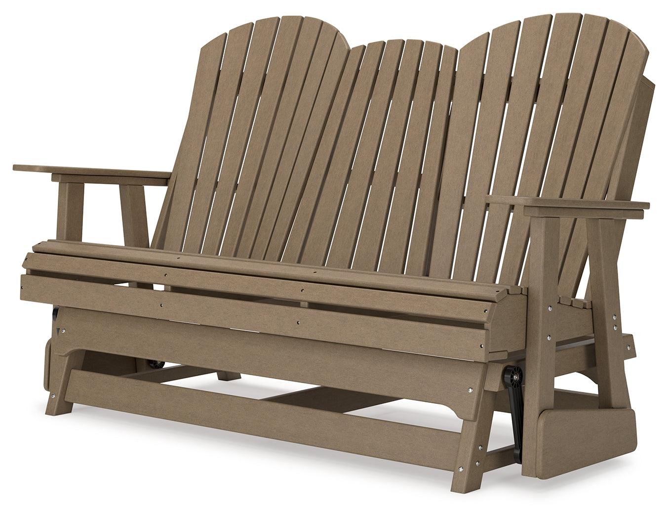 Hyland wave Driftwood Outdoor Glider Loveseat - Image 4