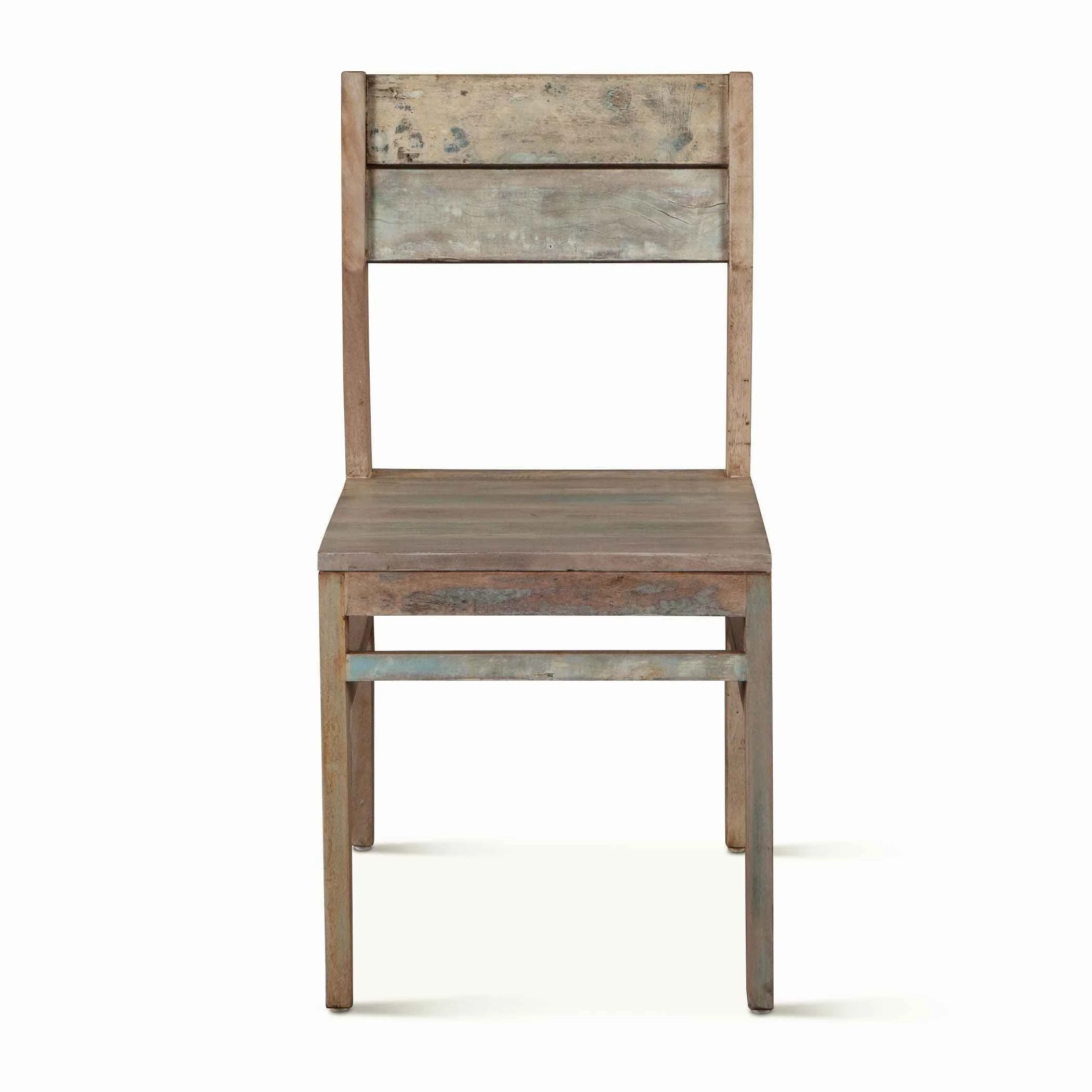 Ibiza 17" Dining Chair in Vintage Teal Reclaimed Wood, Set of 2 - Image 2