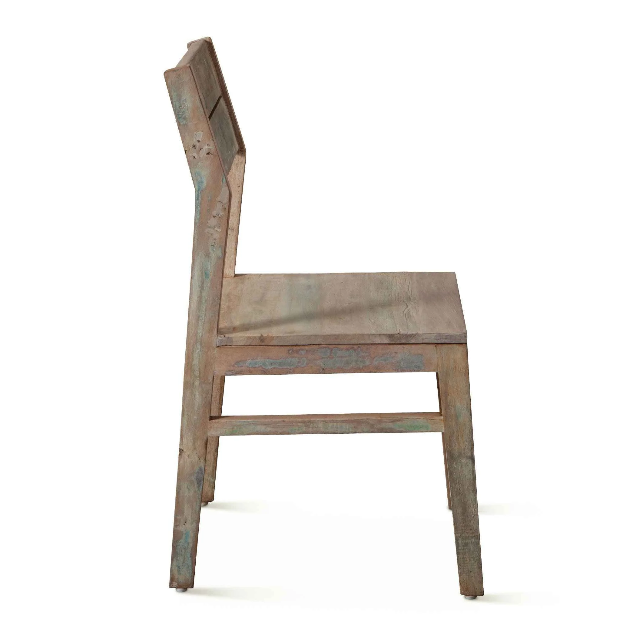 Ibiza 17" Dining Chair in Vintage Teal Reclaimed Wood, Set of 2 - Image 4
