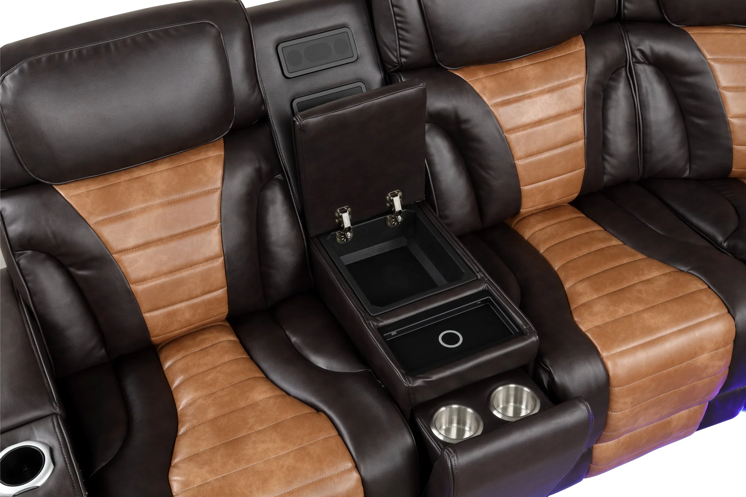 Ibiza Brown Power Reclining Sectional (Power Headrests) - Image 3