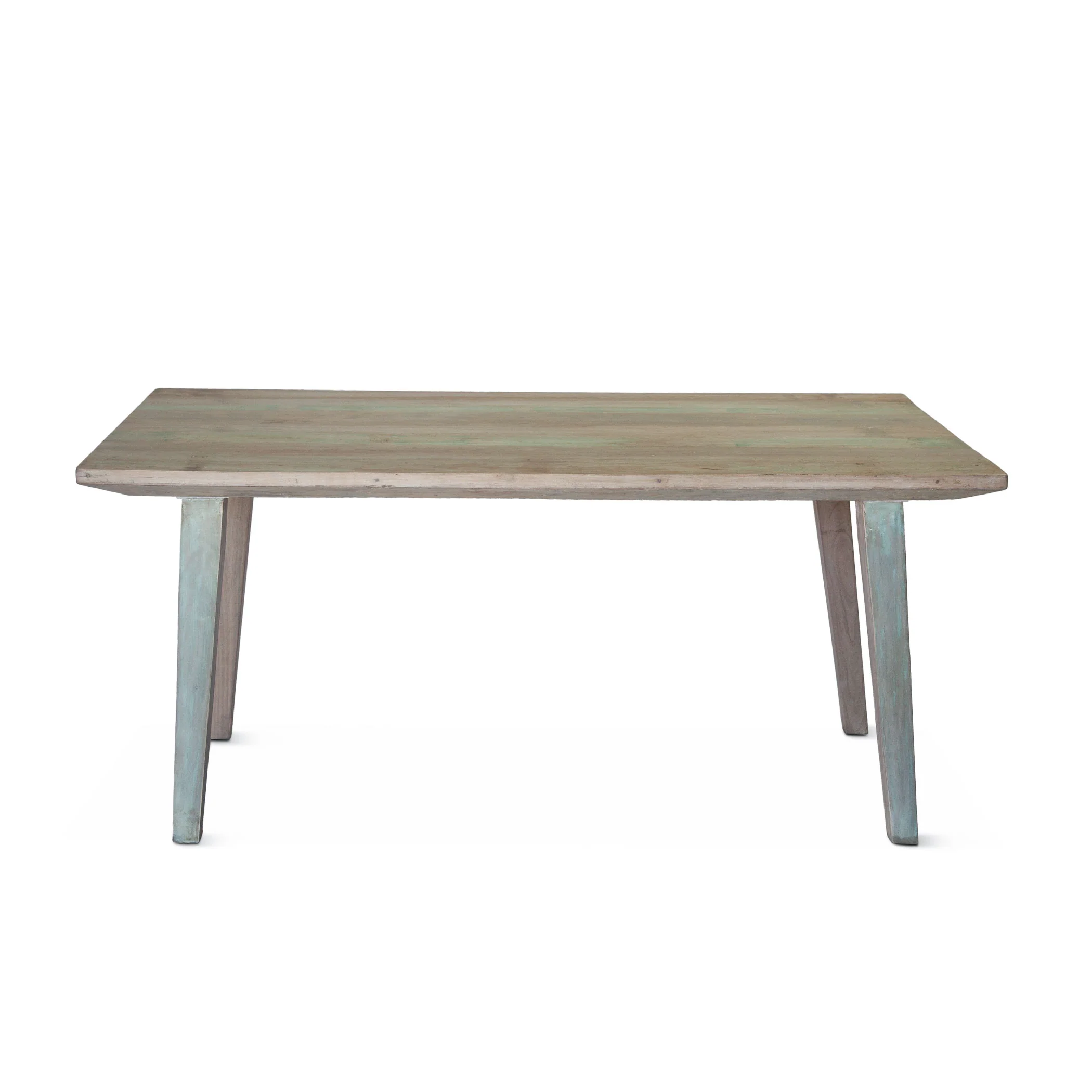 Ibizia 66" Dining Table in Vintage Teal Reclaimed Wood - Image 7
