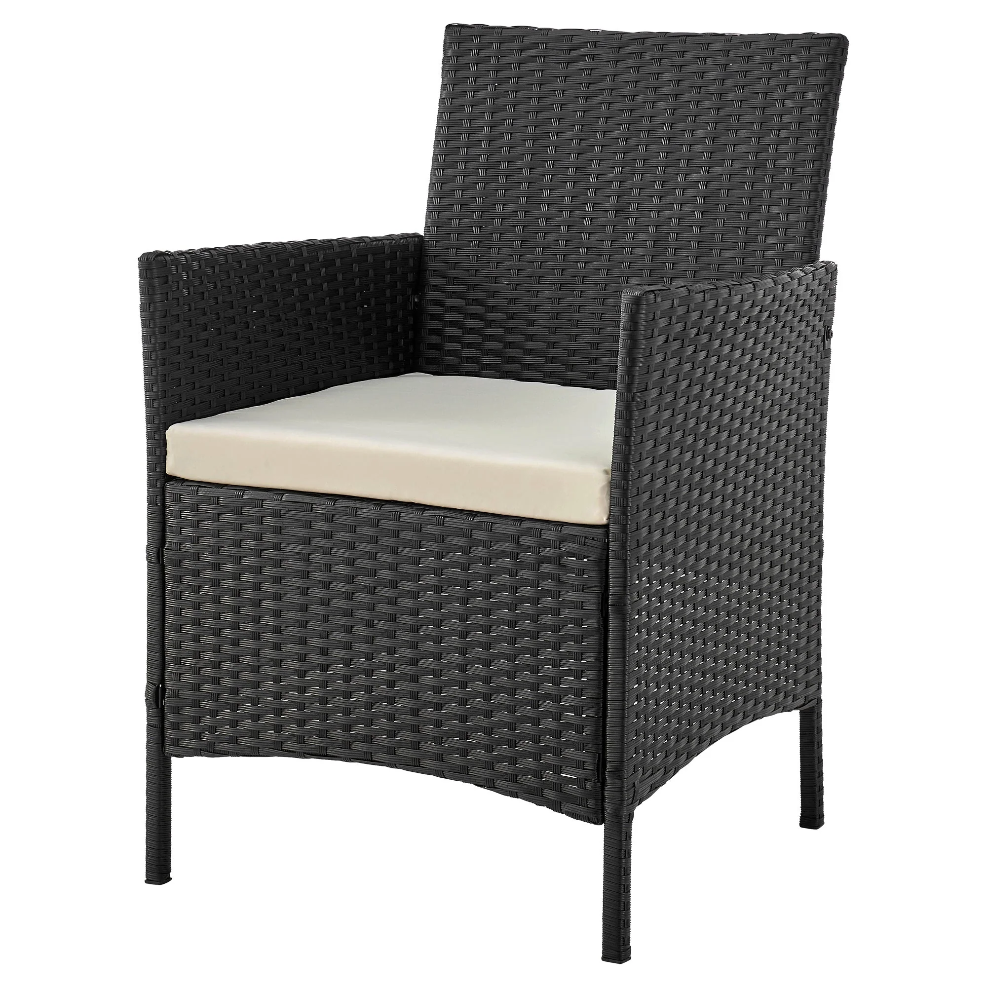 Imperia Patio 2-Person Seating Group with End Table with Cream Cushions - Image 4