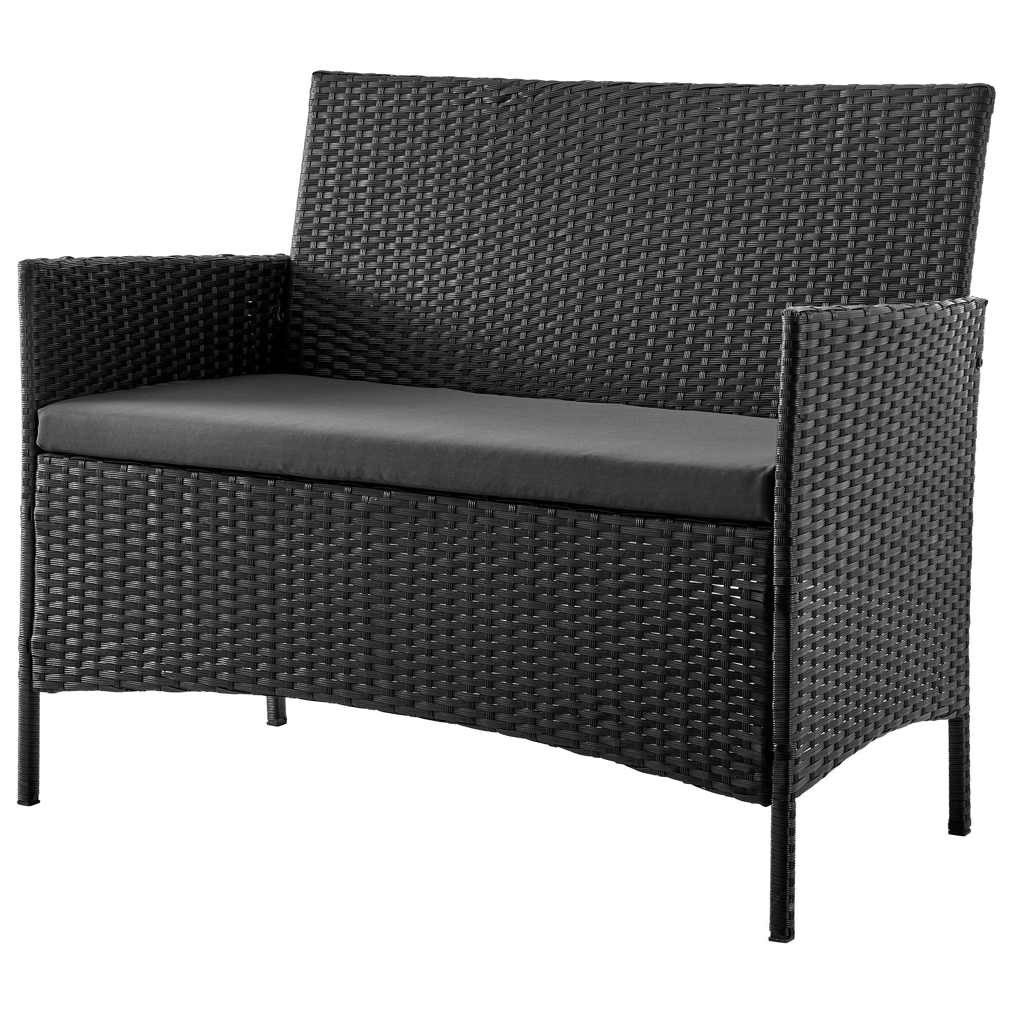 Imperia Patio 4-Person Conversation Set with Coffee Table with Grey Cushions - Image 7