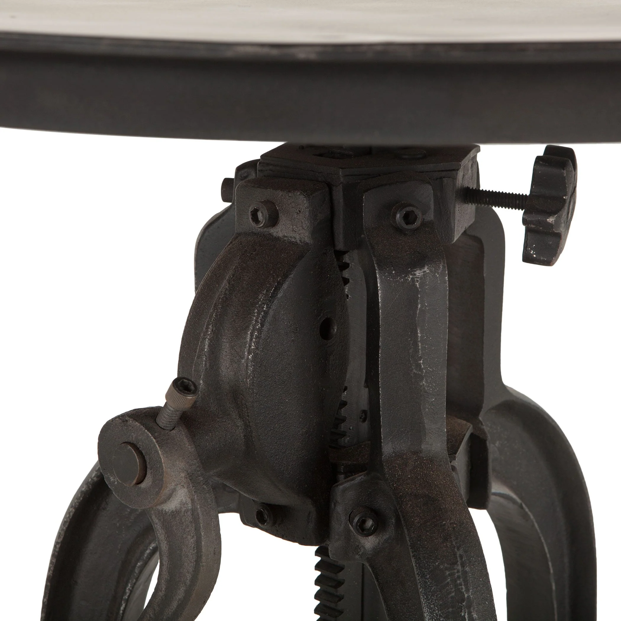 Industrial Loft 24" Adjustable Side Table in Matte Black - Image 5