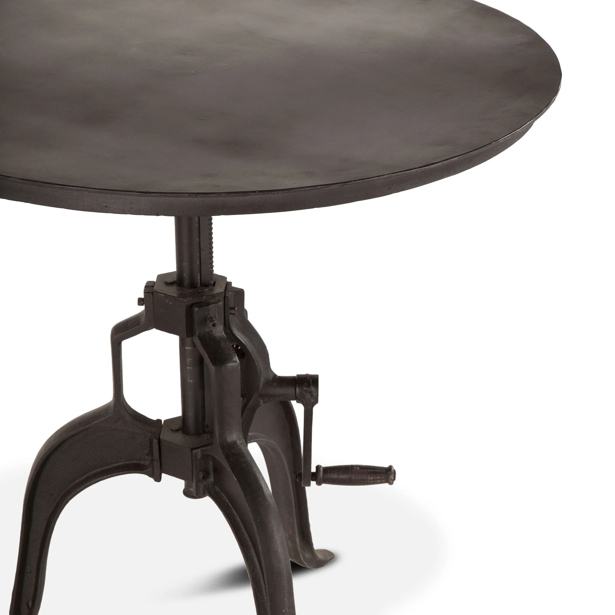 Industrial Loft 36" Adjustable Side Table in Matte Black - Image 2