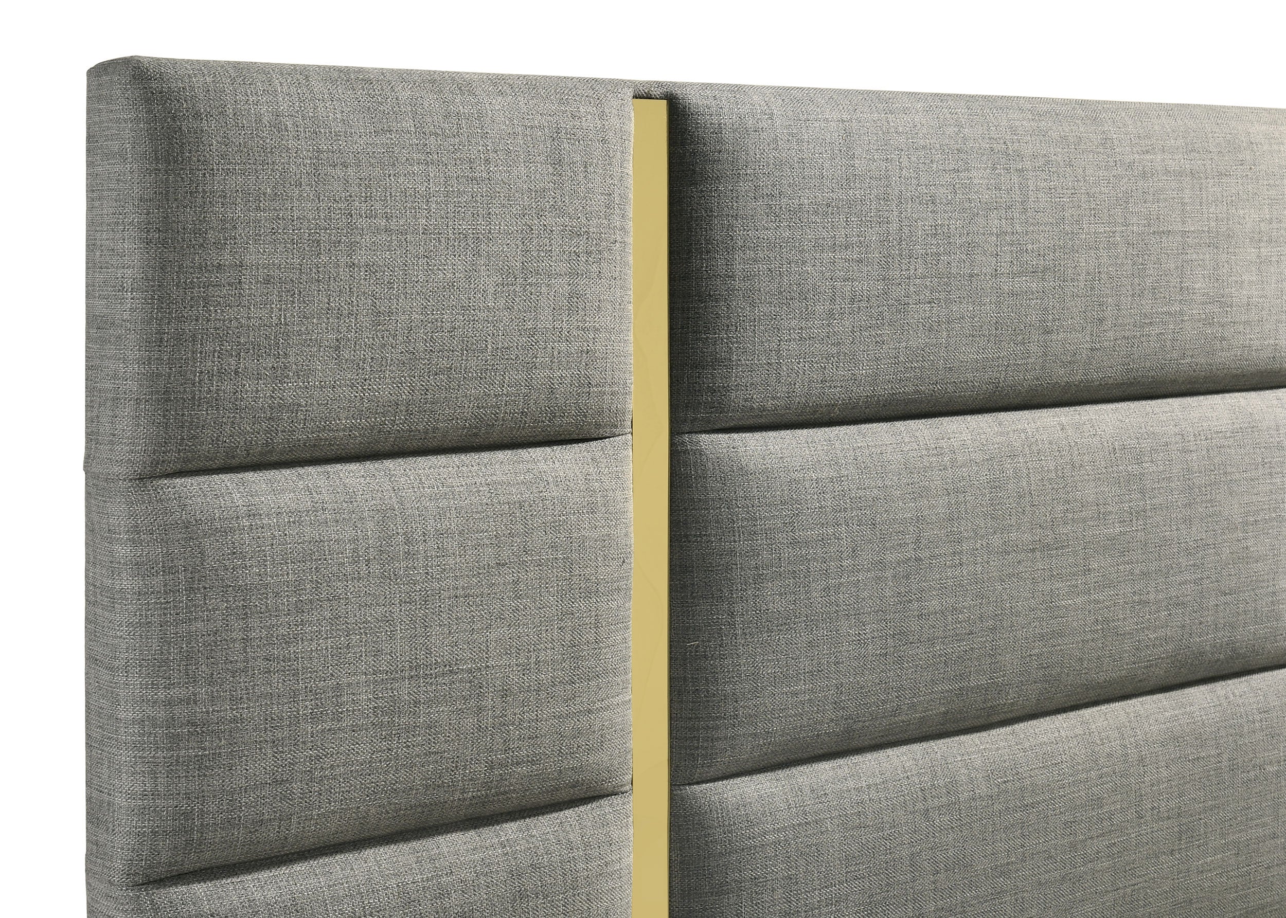 Ines Grey 52-inch Fabric Upholstered Queen Panel Bed - Image 7