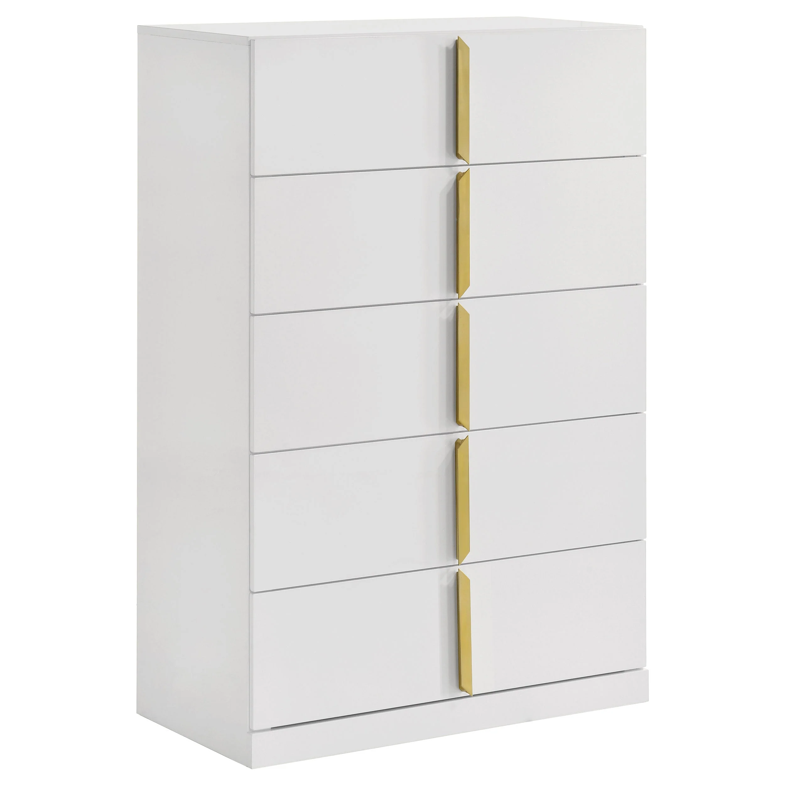 Ines Grey/White High Gloss 5-piece Queen Bedroom Set - Image 11