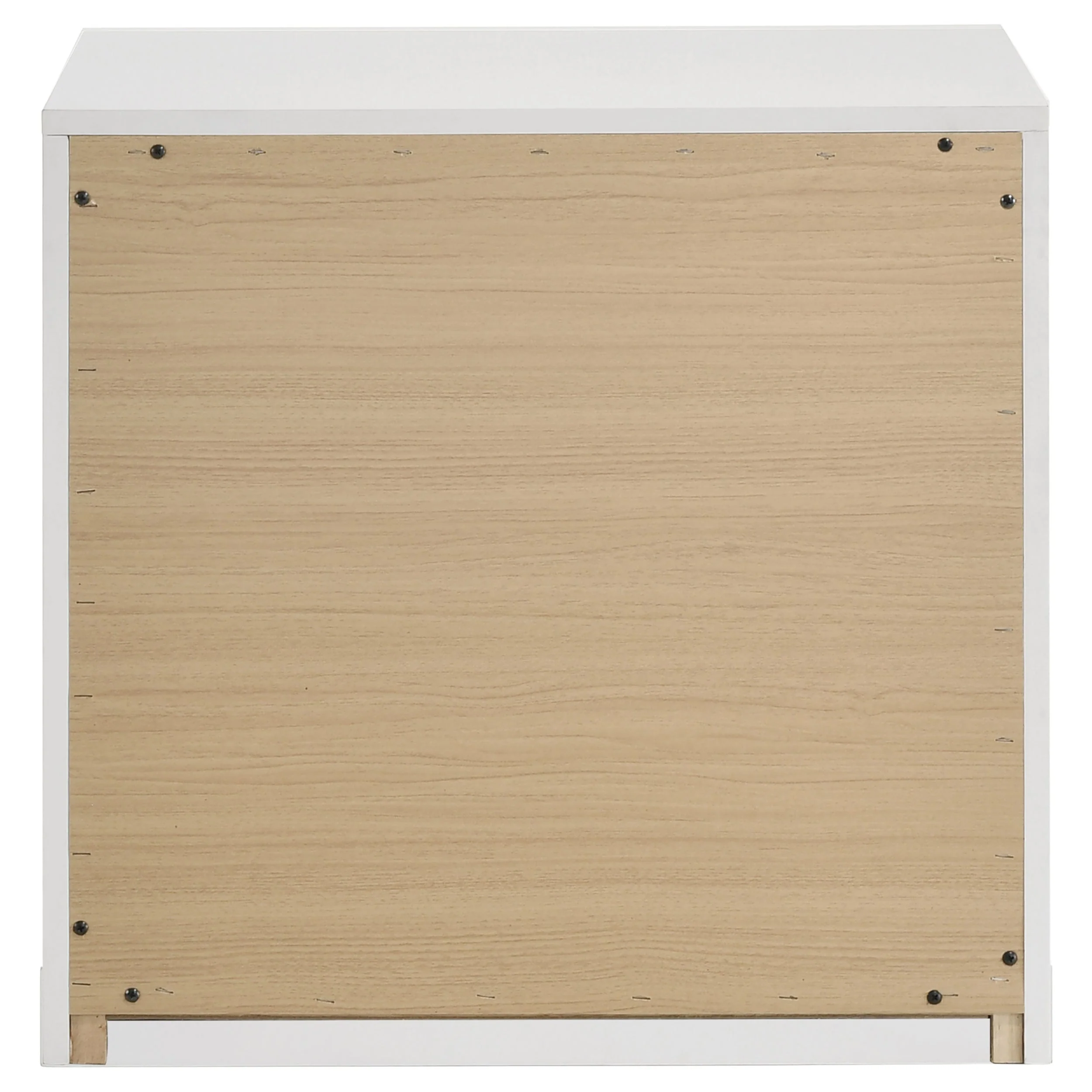 Ines White High Gloss 2-drawer Nightstand Bedside Table - Image 5