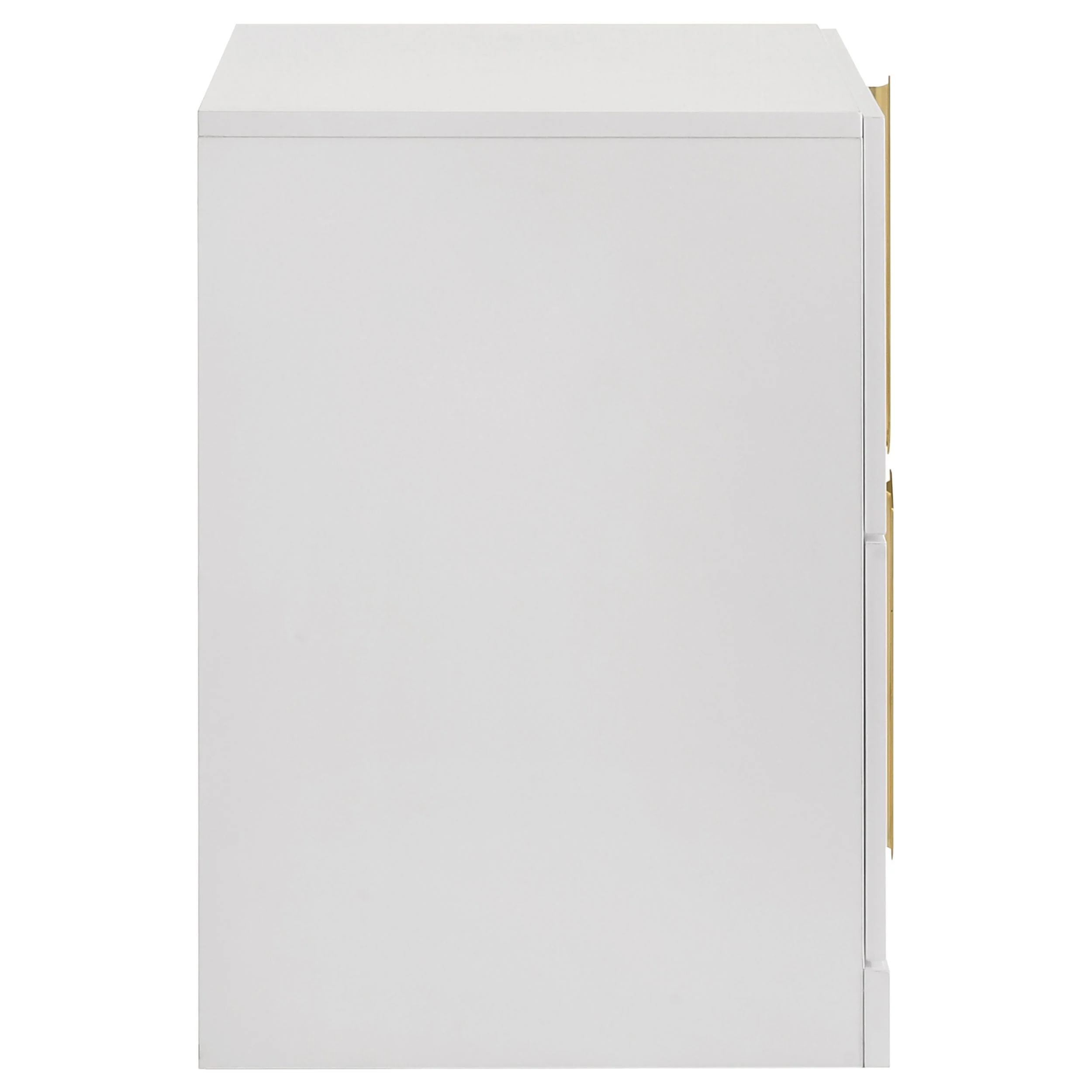 Ines White High Gloss 2-drawer Nightstand Bedside Table - Image 6