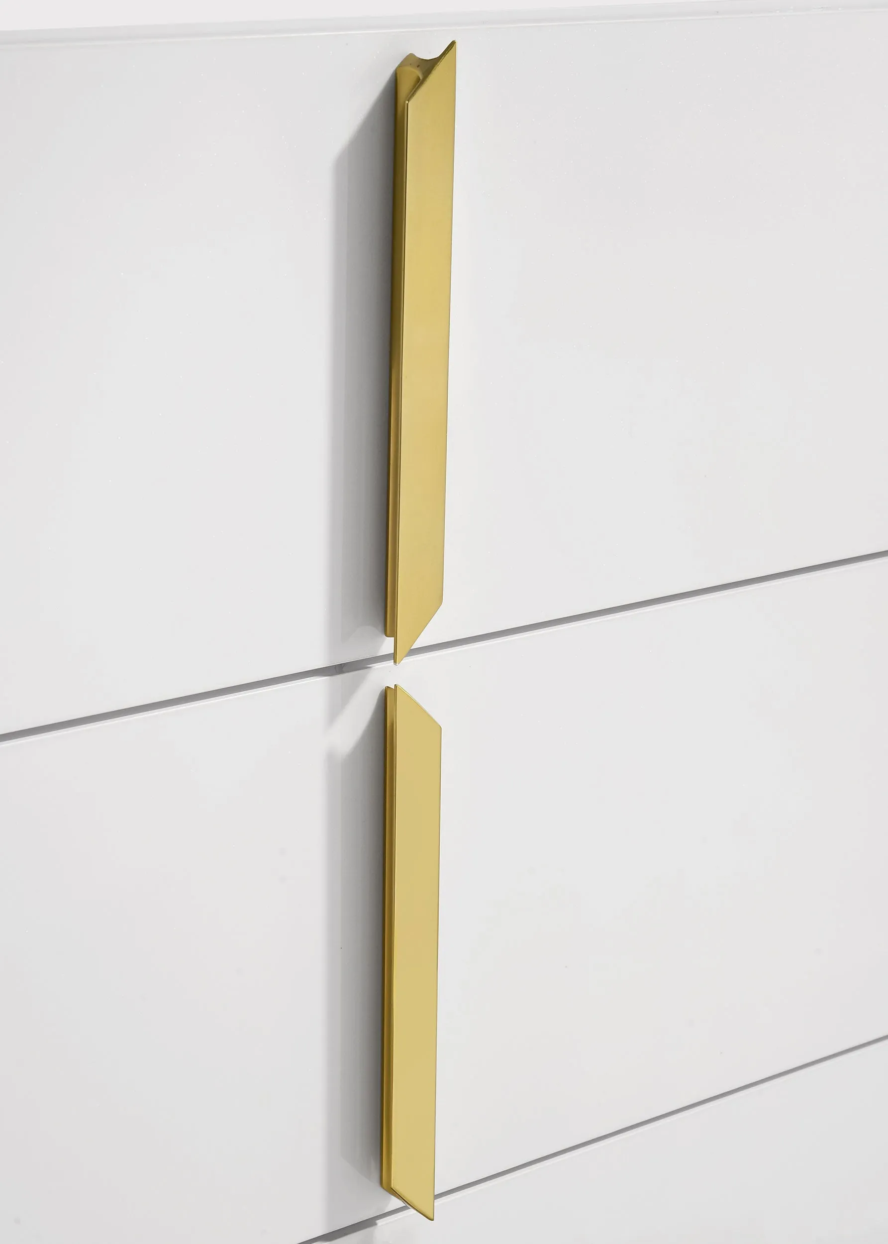 Ines White High Gloss 6-drawer Bedroom Dresser Cabinet - Image 8
