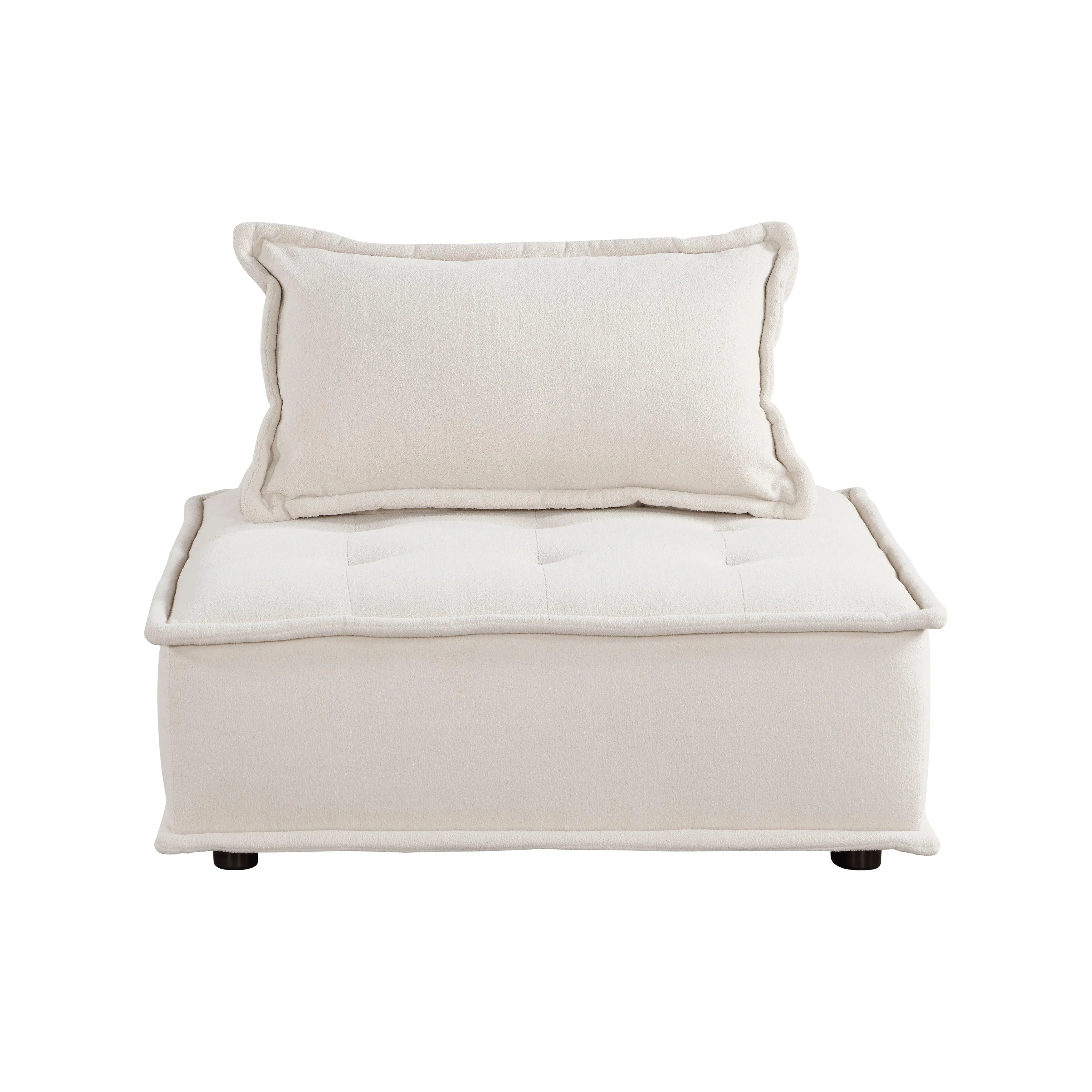 Inman Beige Boucle 7-Piece Modular Sectional - Image 3