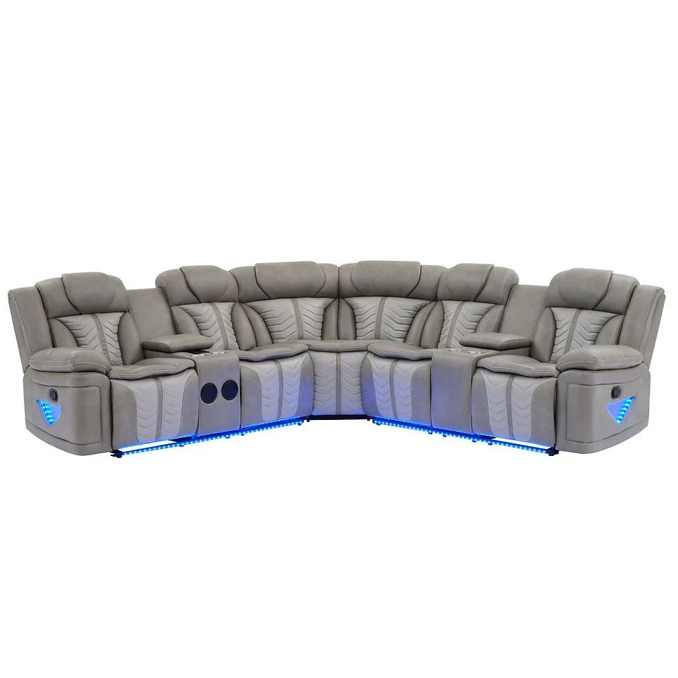 Innova Grey Reclining Sectional [Special Price] - Image 2