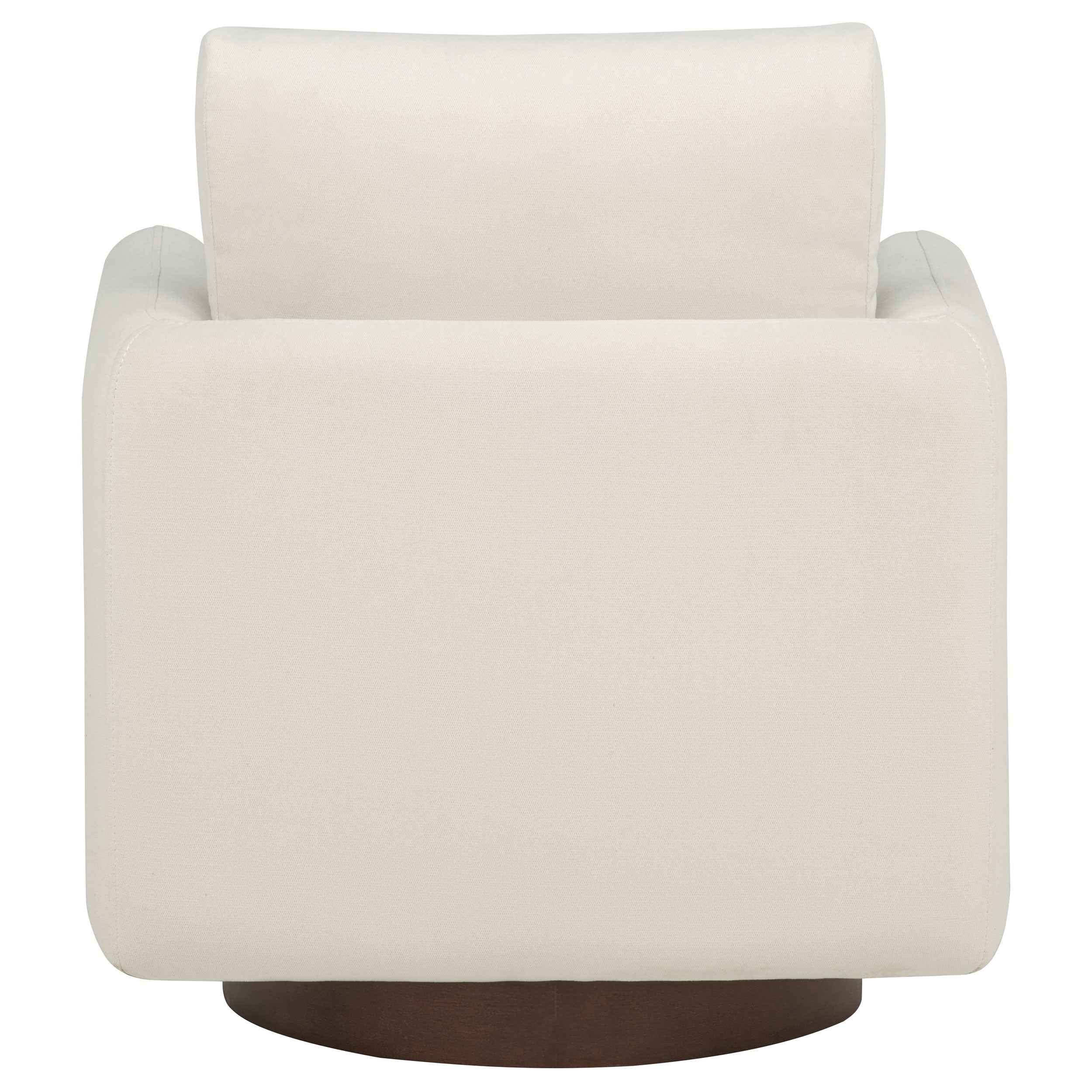 Iris Ivory Fabric Upholstered Swivel Accent Chair - Image 7
