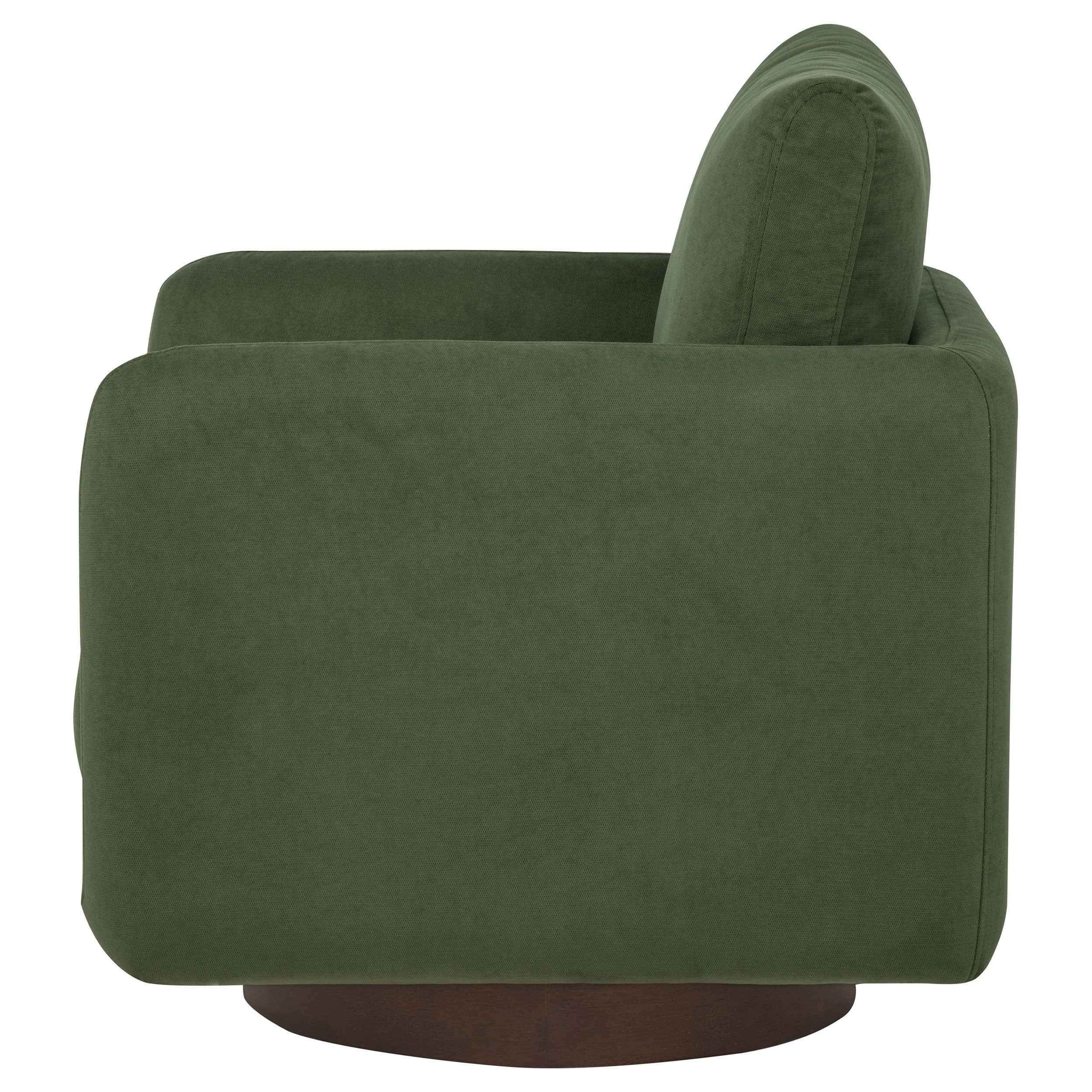 Iris Matcha Fabric Upholstered Swivel Accent Chair - Image 5