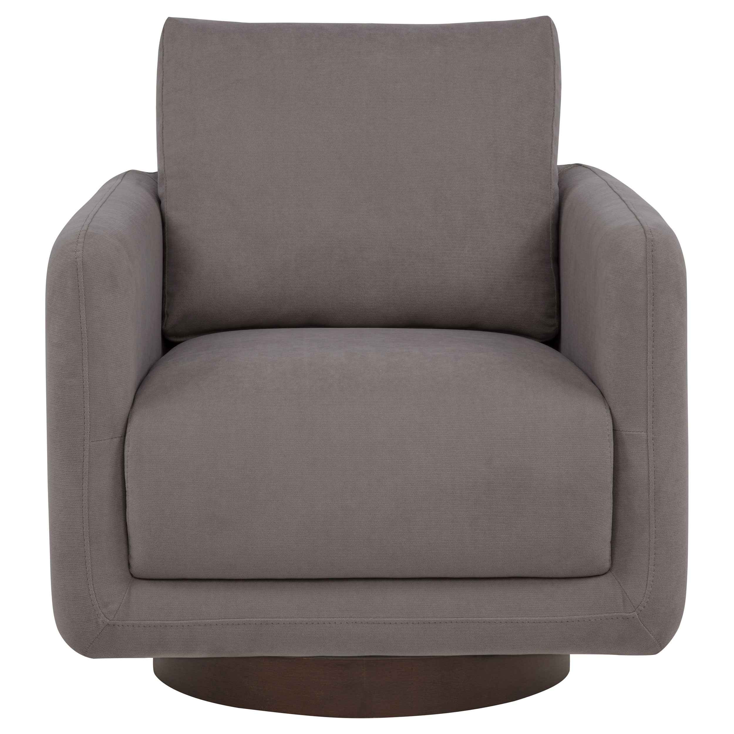 Iris Stone Fabric Upholstered Swivel Accent Chair - Image 3