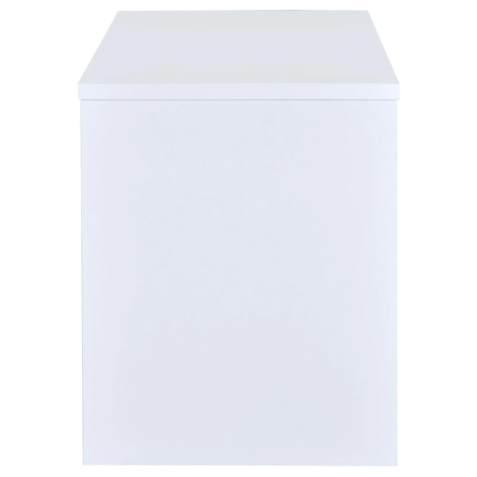 Irving White 2-Drawer Office Desk with Cabinet - Image 9