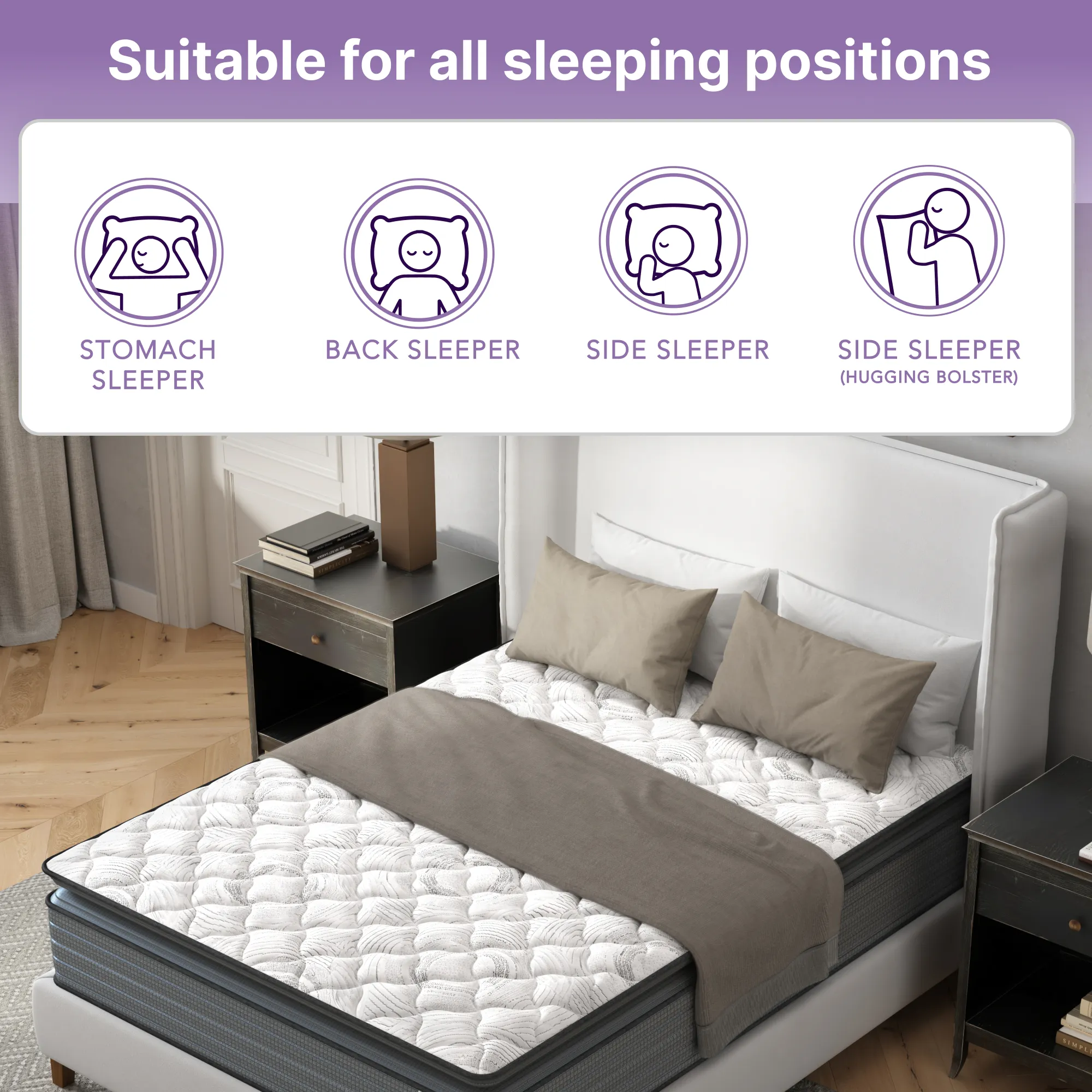 Isabella 14 Inches Hybrid Pillow Top Mattress - Image 7