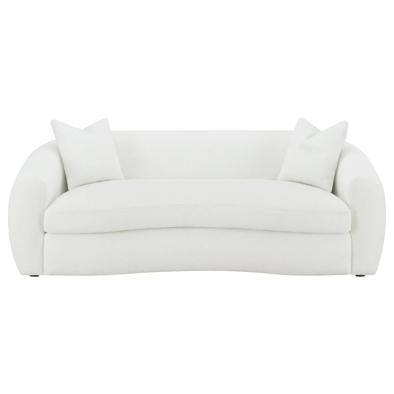 Isabella 3-piece Faux Sheepskin Upholstered Sofa Set Natural - Image 3