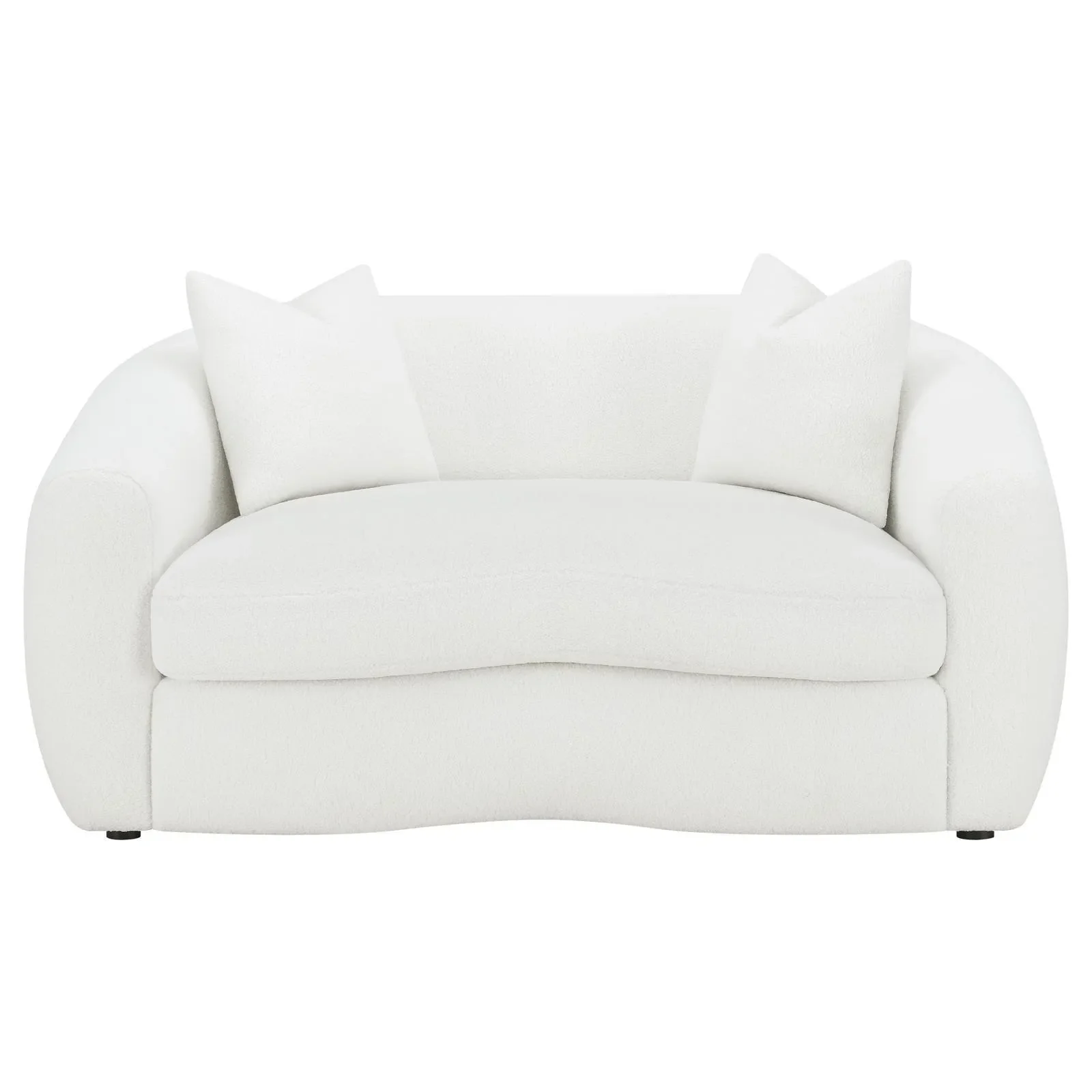 Isabella 3-piece Faux Sheepskin Upholstered Sofa Set Natural - Image 6