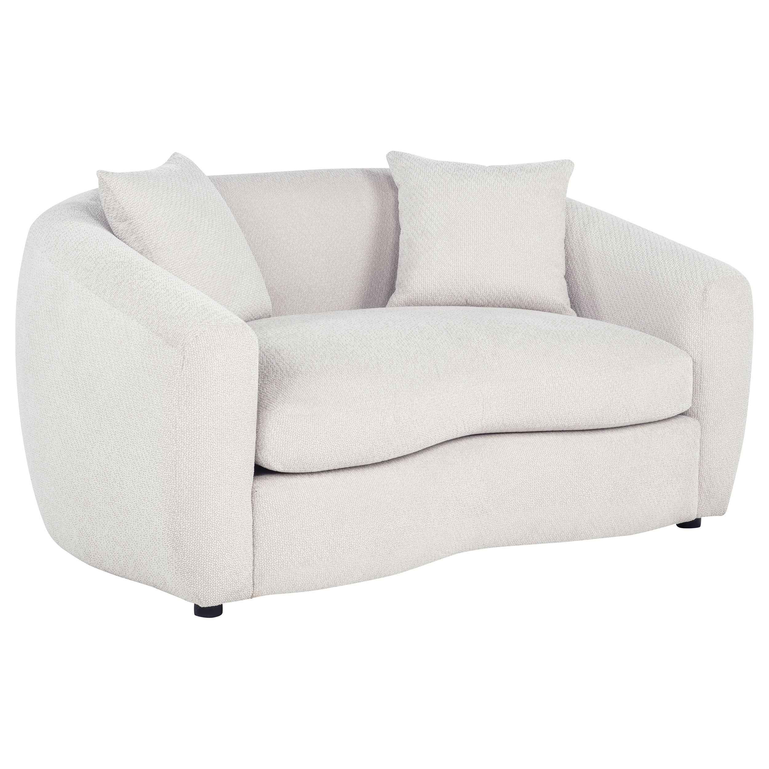 Isabella Sand 2-piece Fabric Upholstered Sofa Set - Image 4