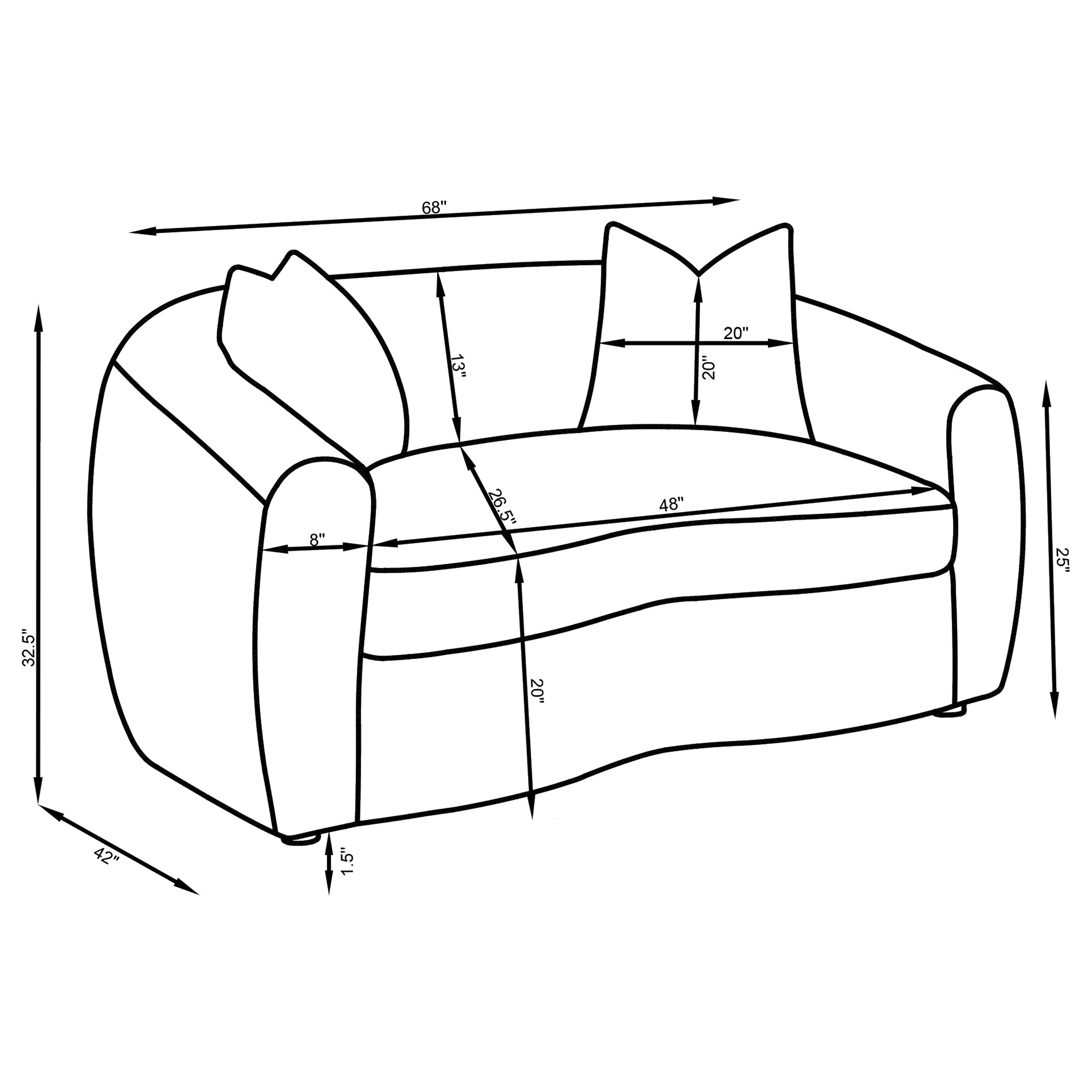 Isabella Sand 2-piece Fabric Upholstered Sofa Set - Image 8