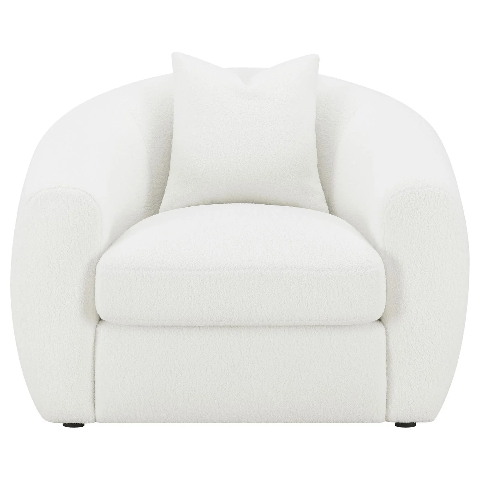 Isabella Upholstered Tight Back Chair White - Image 3