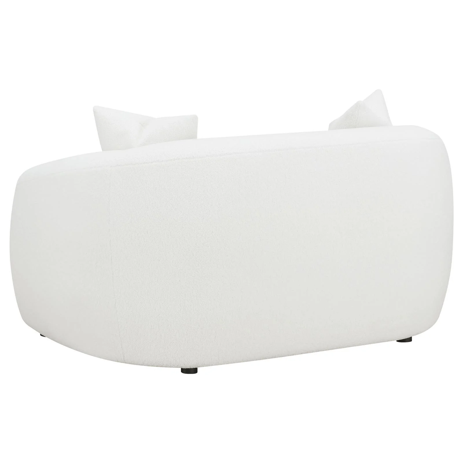 Isabella White Upholstered Tight Back Loveseat - Image 6