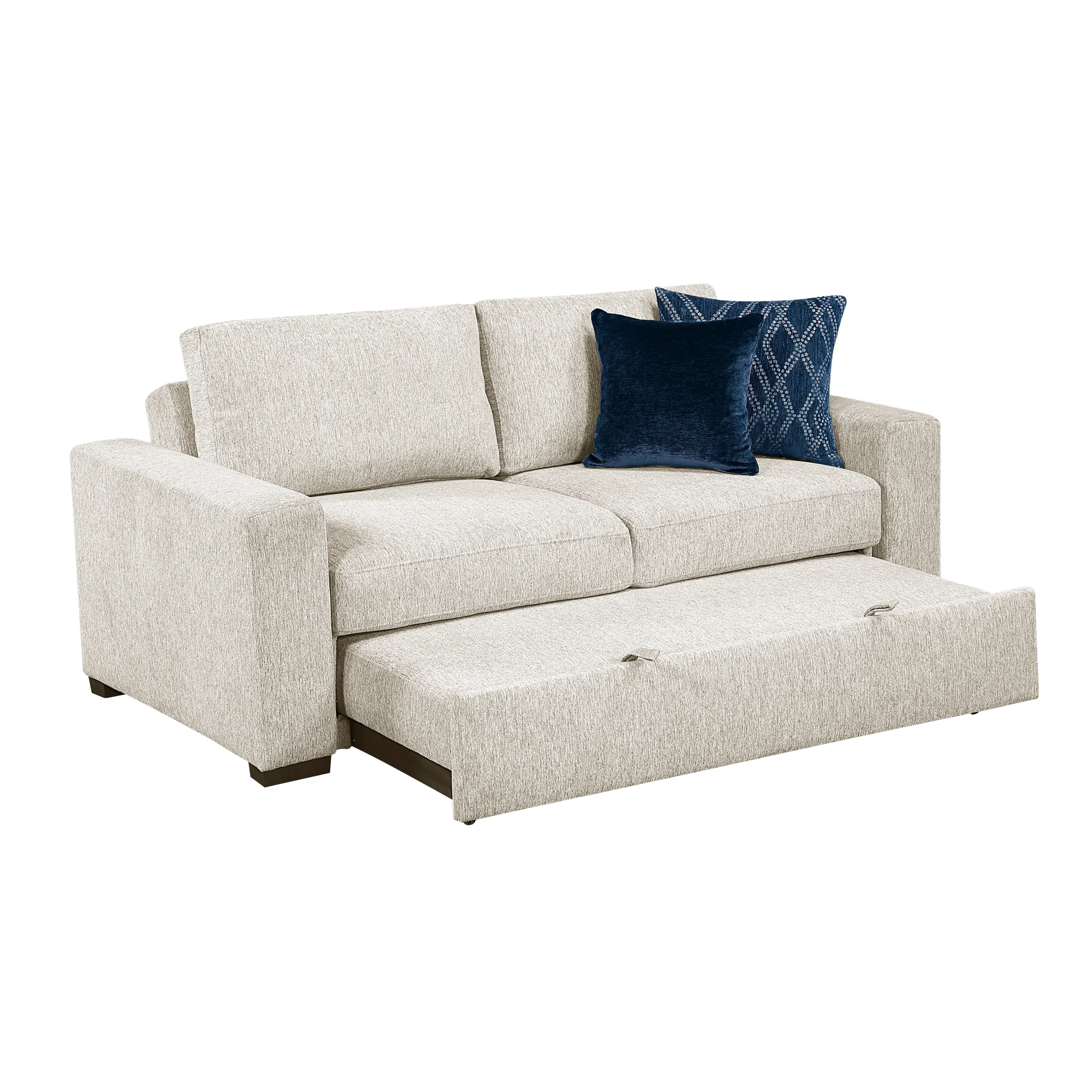 Isla Beige Loveseat with Pull-out Bed and Click Motion Back