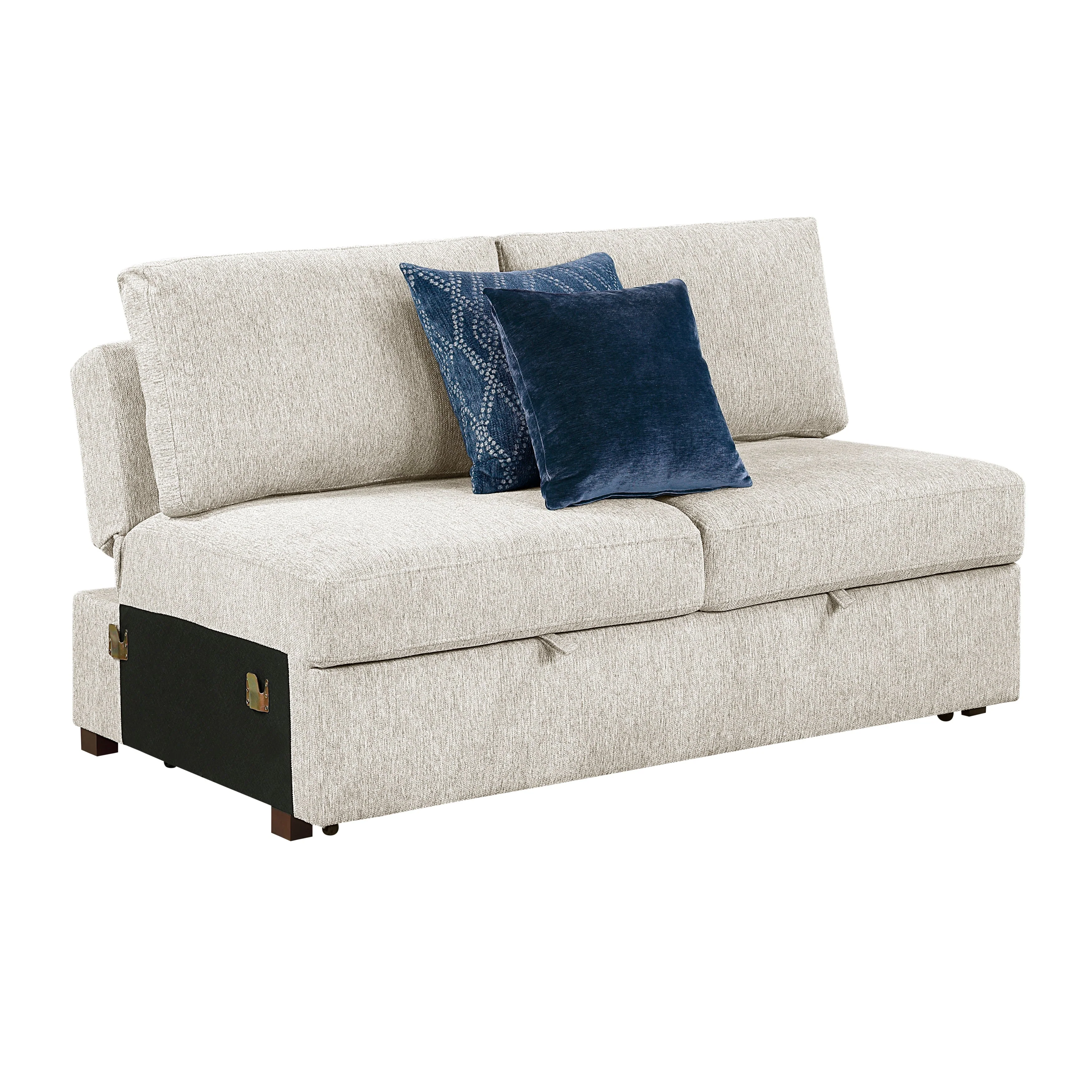Isla Beige Loveseat with Pull-out Bed and Click Motion Back - Image 10