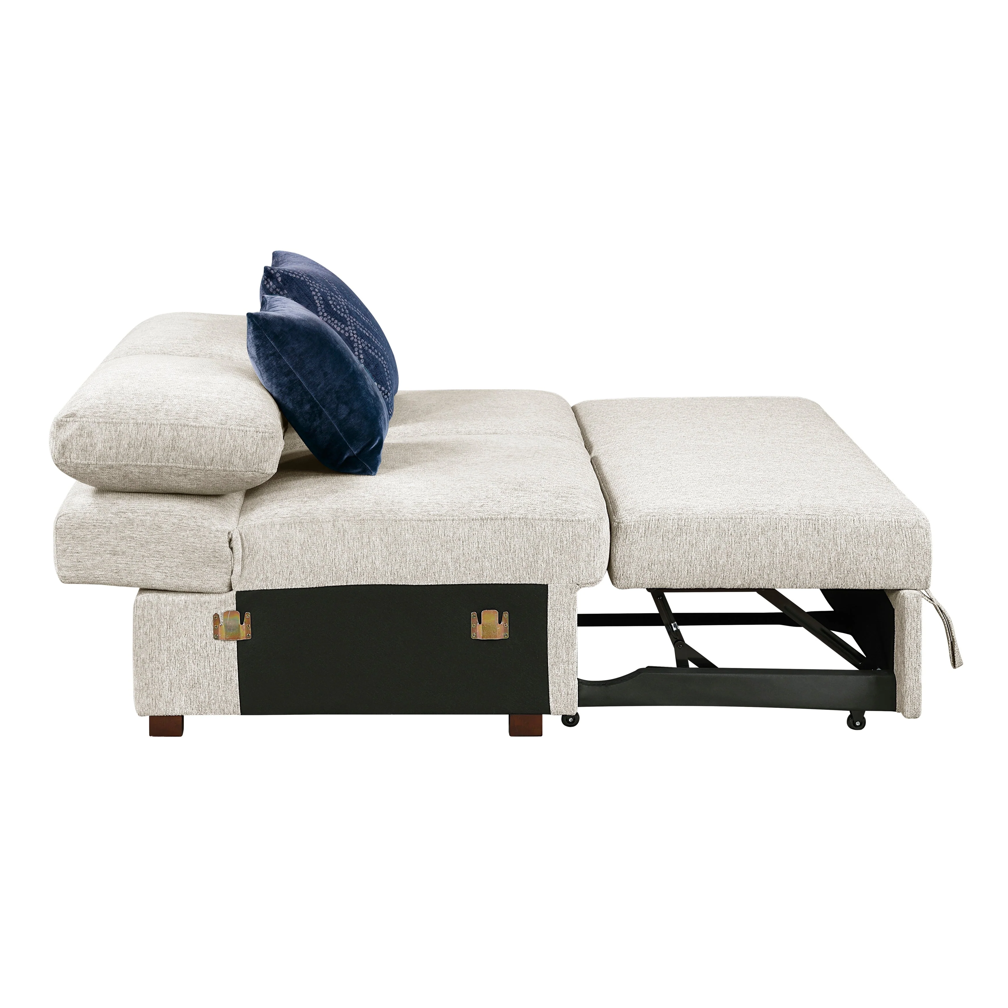 Isla Beige Loveseat with Pull-out Bed and Click Motion Back - Image 14