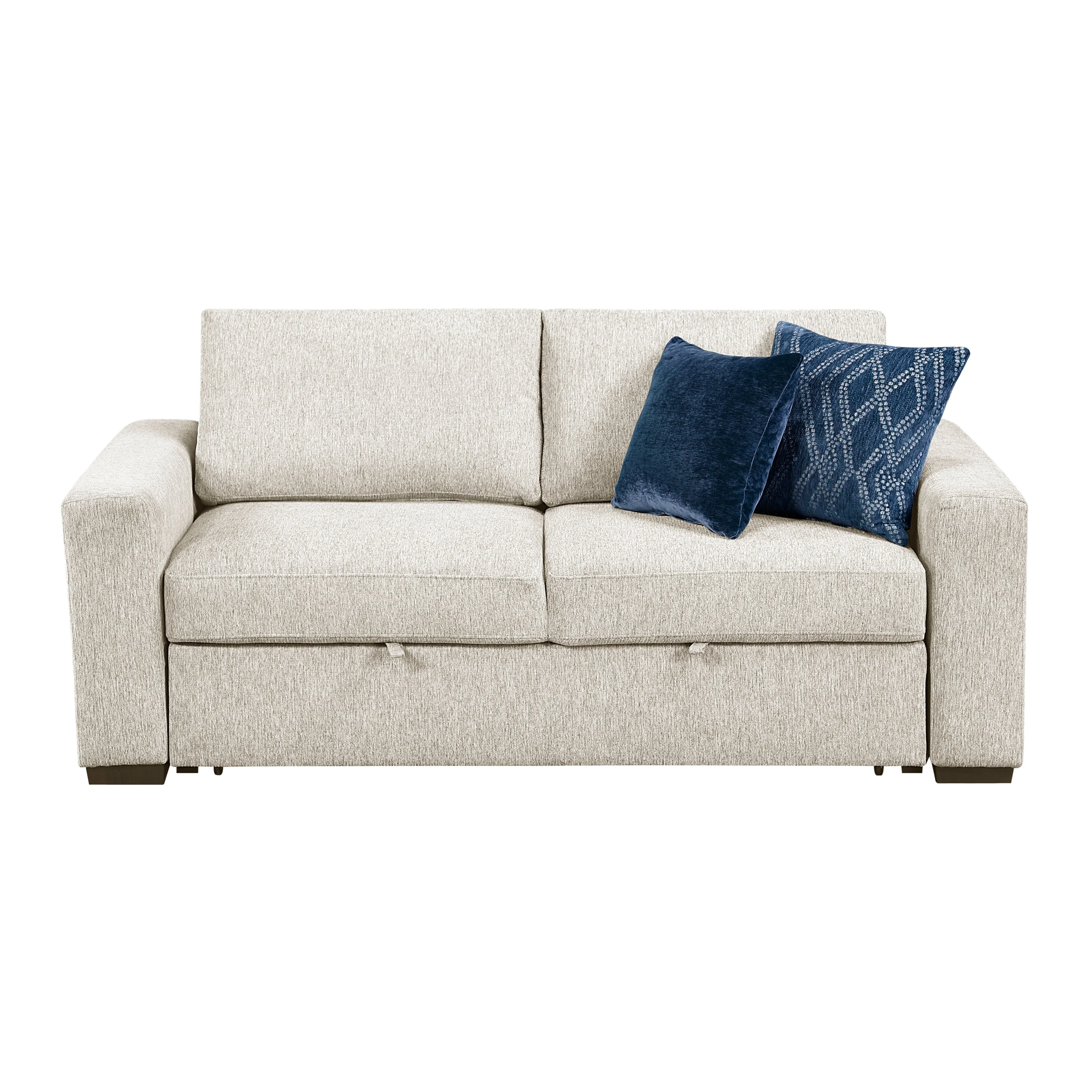 Isla Beige Loveseat with Pull-out Bed and Click Motion Back - Image 2