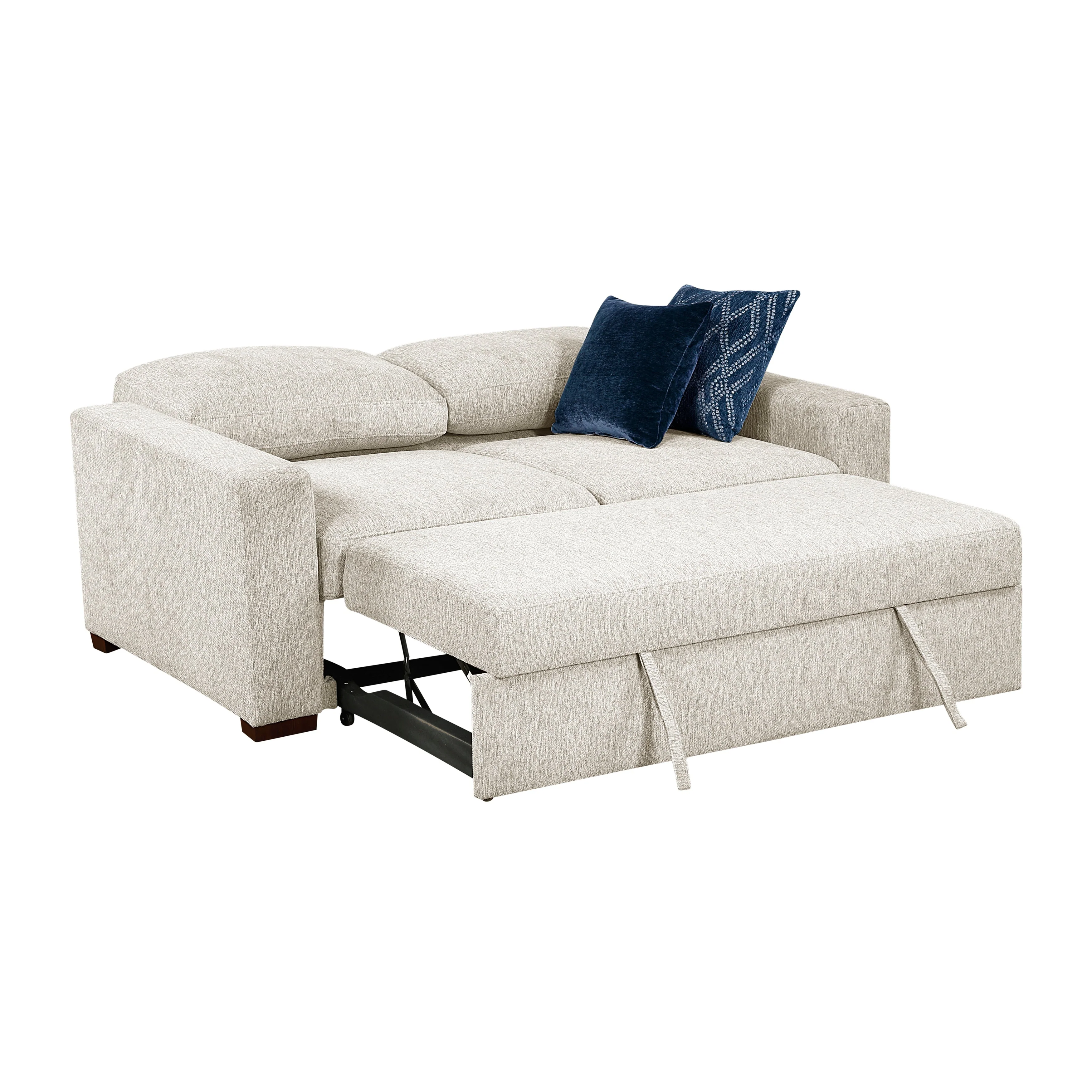 Isla Beige Loveseat with Pull-out Bed and Click Motion Back - Image 8