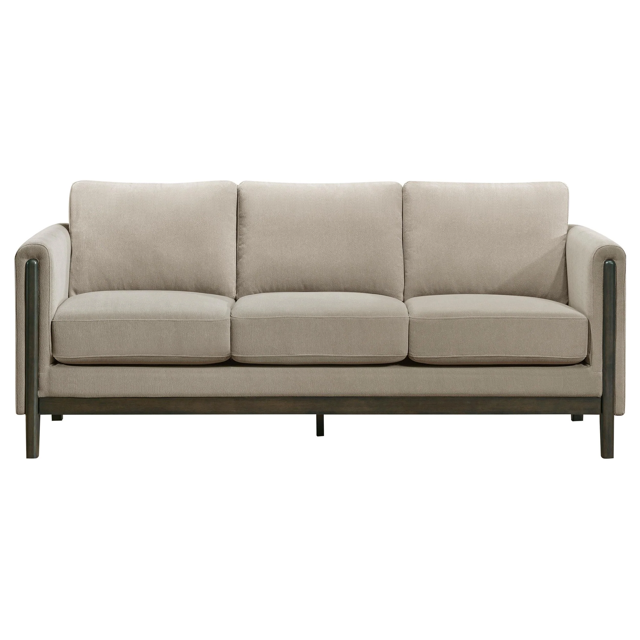 Islington Taupe 2-Piece Upholstered Panel Arm Living Room Set - Image 3