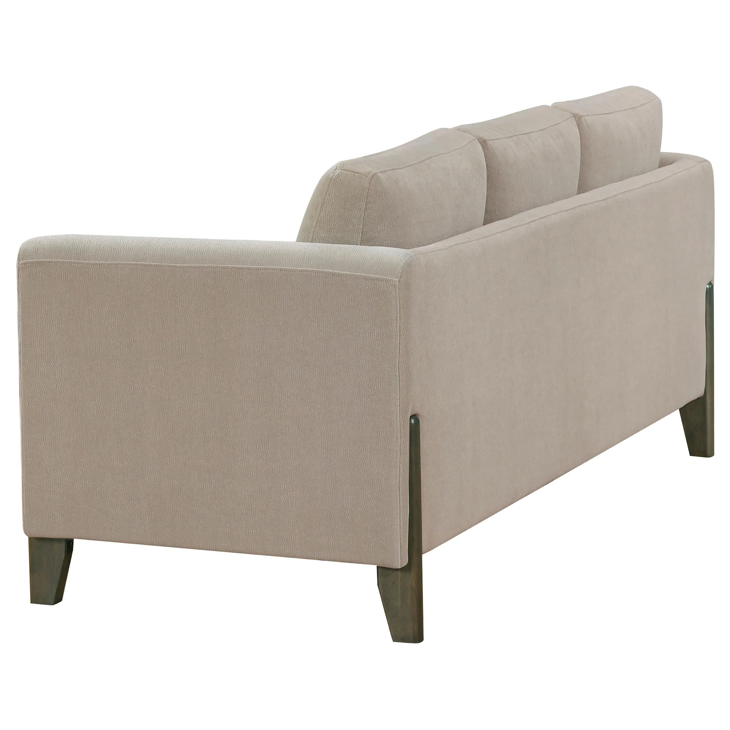 Islington Taupe 2-Piece Upholstered Panel Arm Living Room Set - Image 4