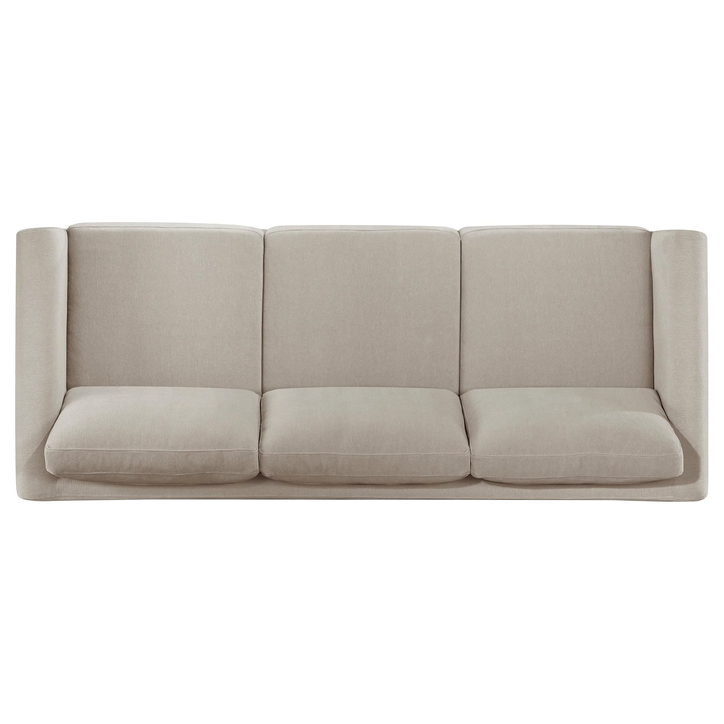 Islington Taupe 2-Piece Upholstered Panel Arm Living Room Set - Image 5