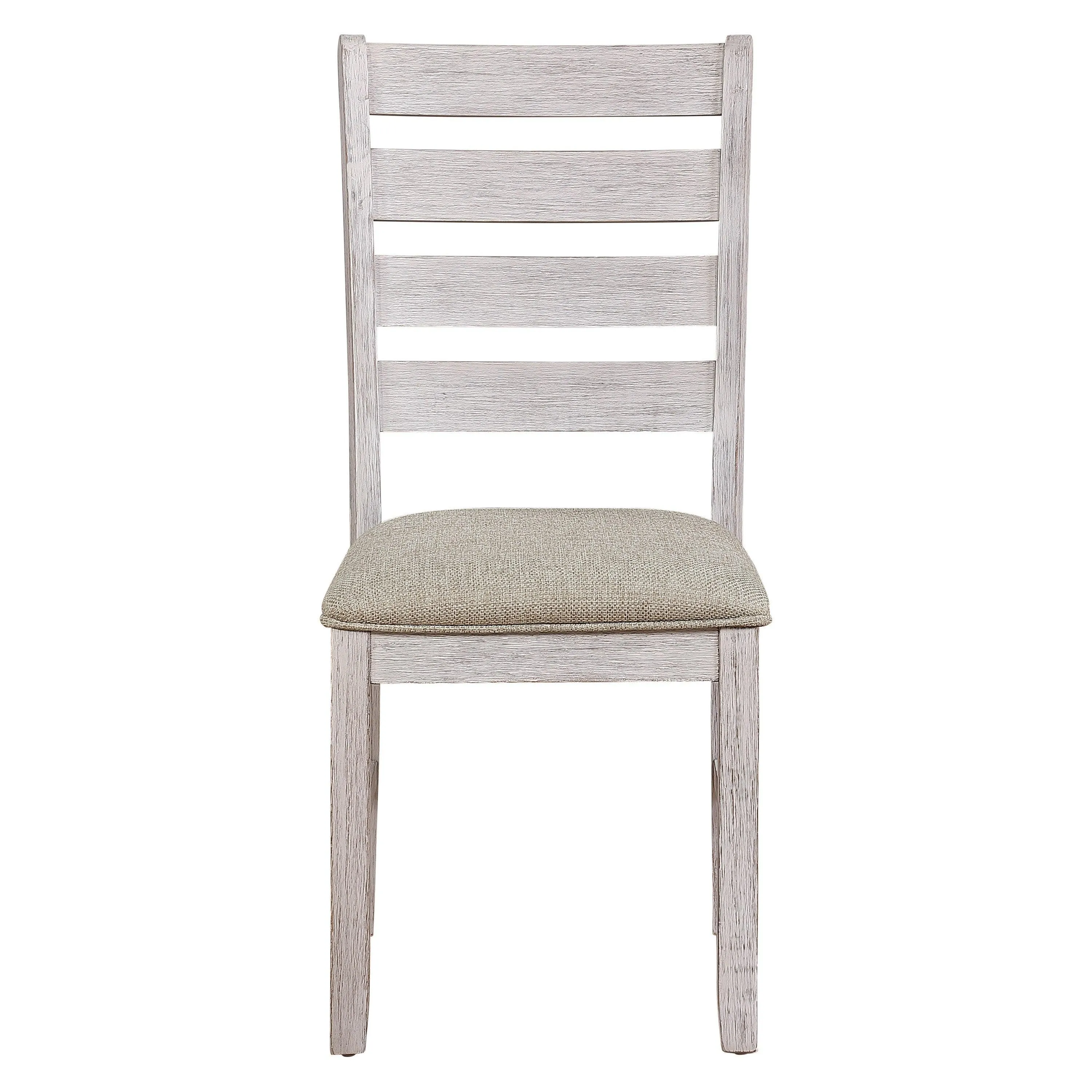 Ithaca Grayish White/Brown Side Chair, Set of 2 - Image 4