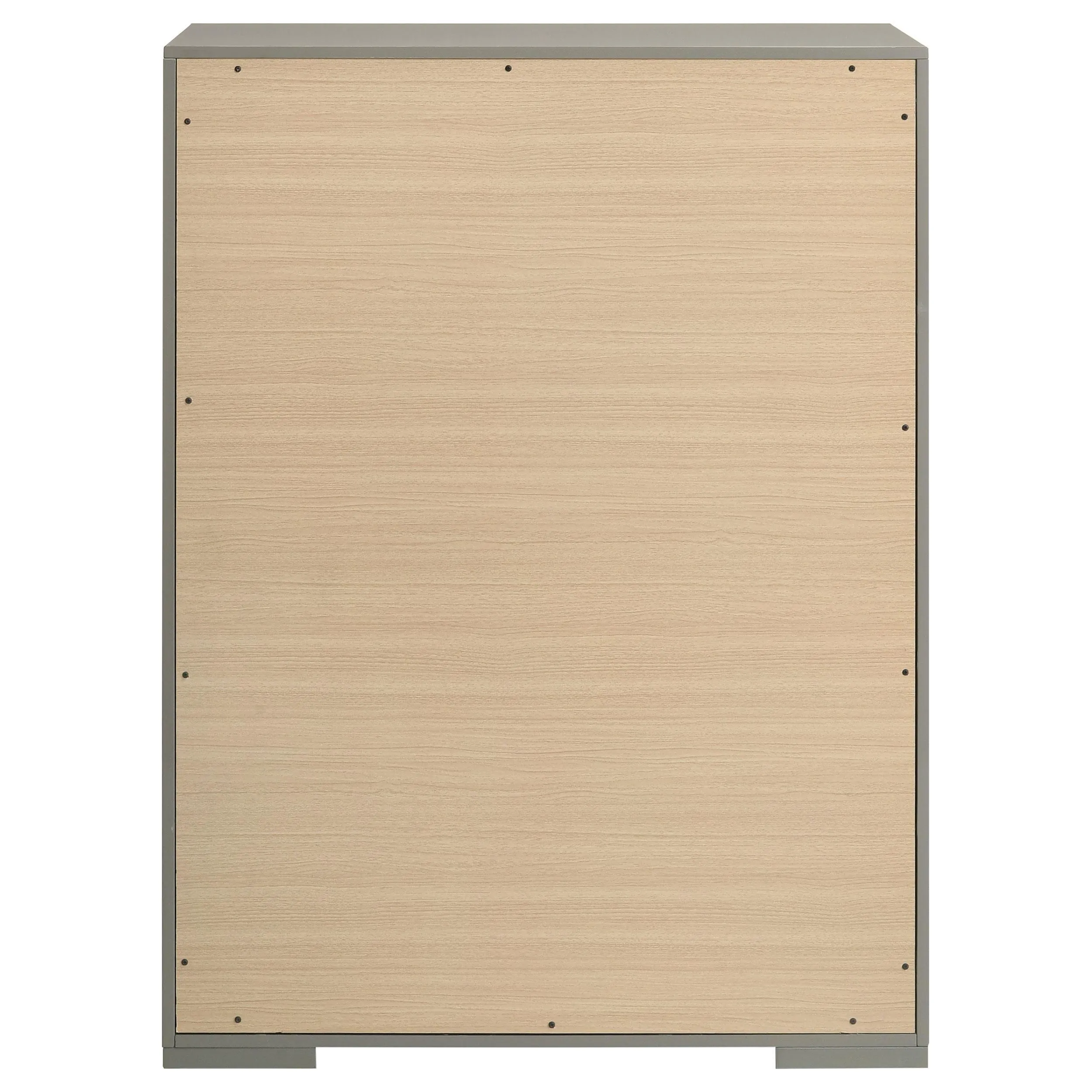 Ives 5-drawer Bedroom Chest of Drawers Grey High Gloss - Image 7